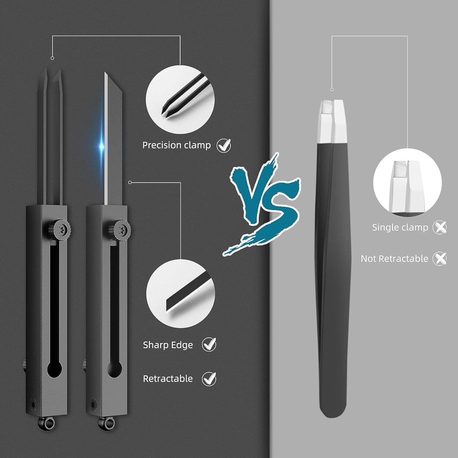 Pinzas de Precisión EDC GIRIAITUS 2 en 1 Cuchillo y Llavero