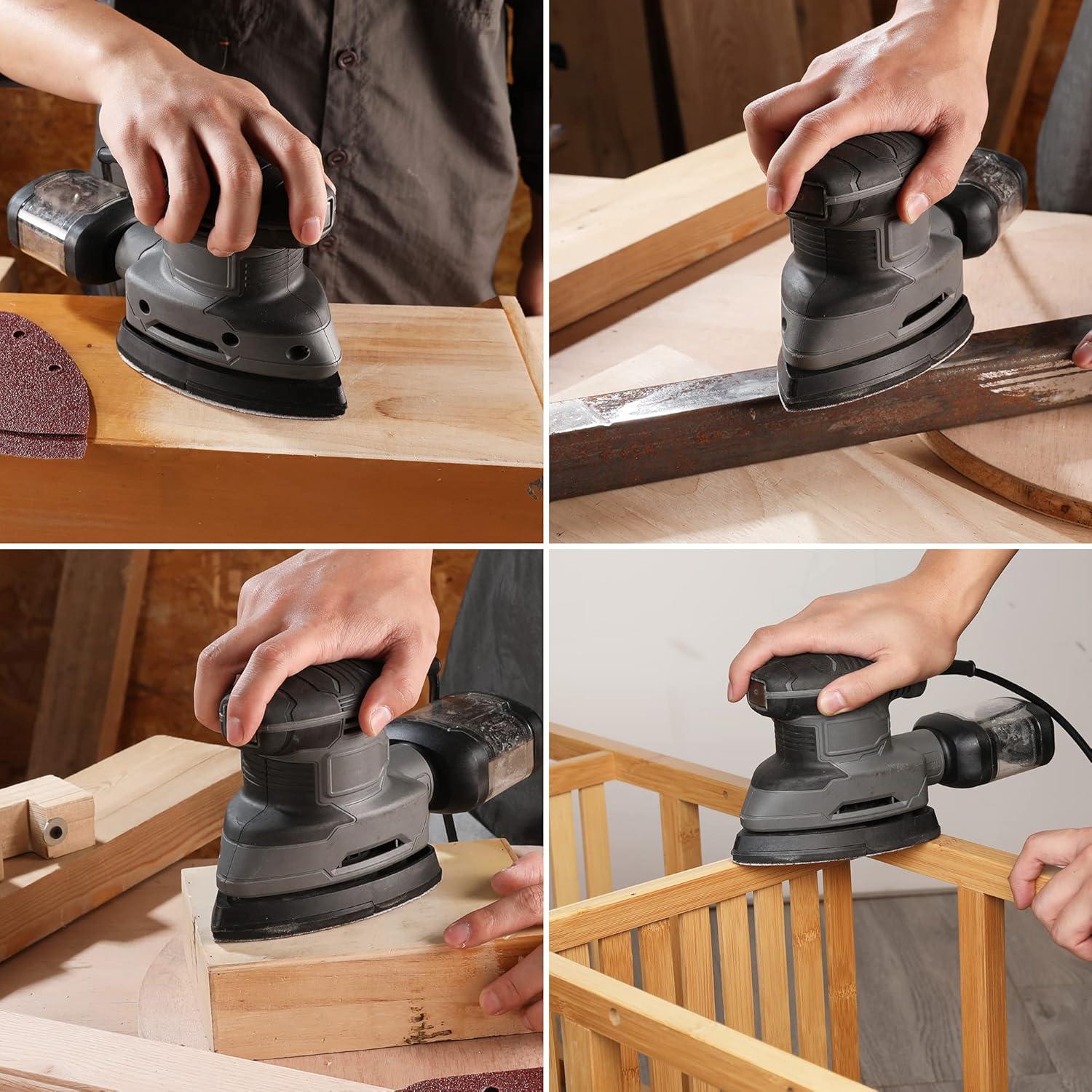 WORKPRO 150 Almohadillas de Lijado para Mouse 13.97x8.89cm Granos Variados