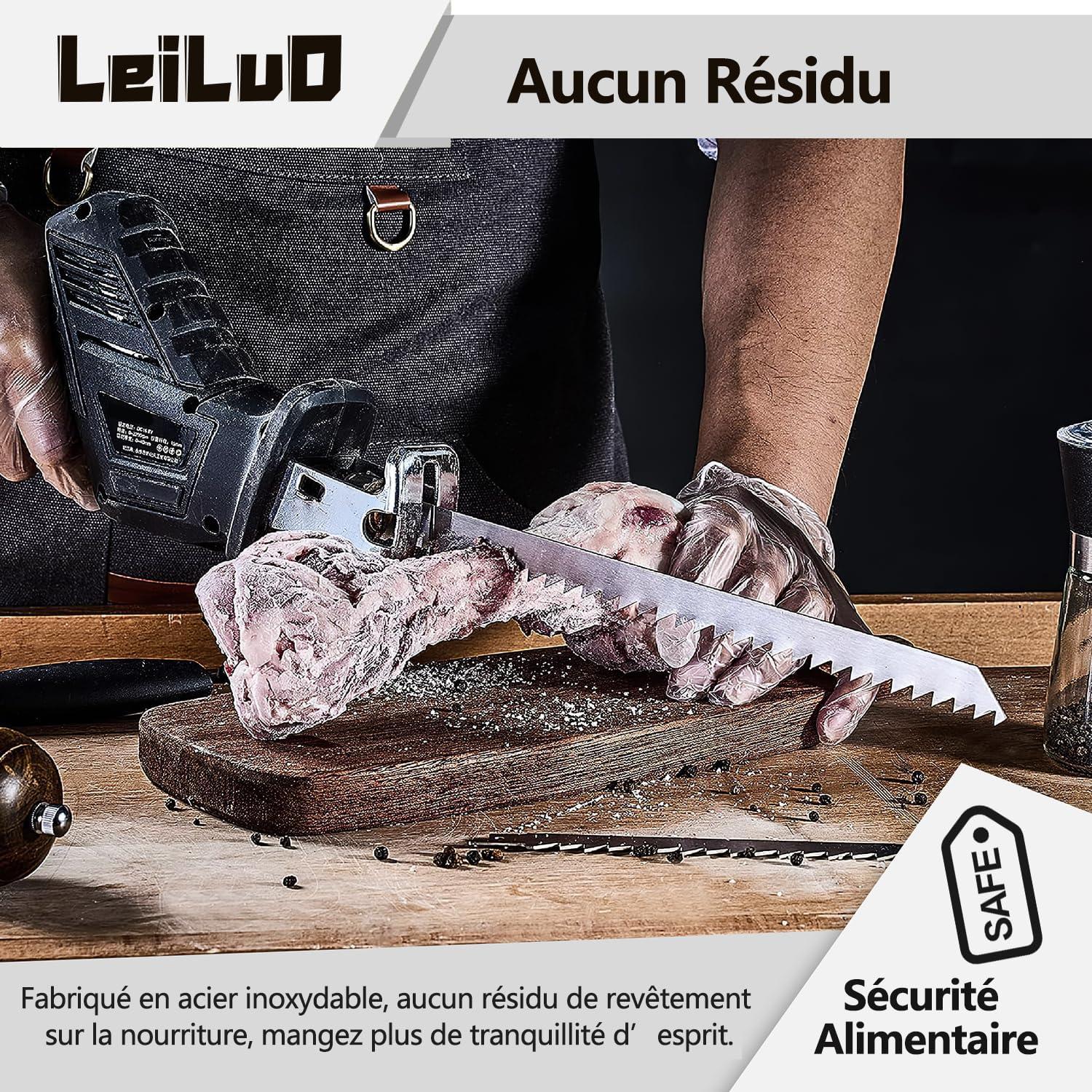 Cuchillas de Sierra Recíproca LEILUO 30.48cm Acero Inoxidable 5 Pzas