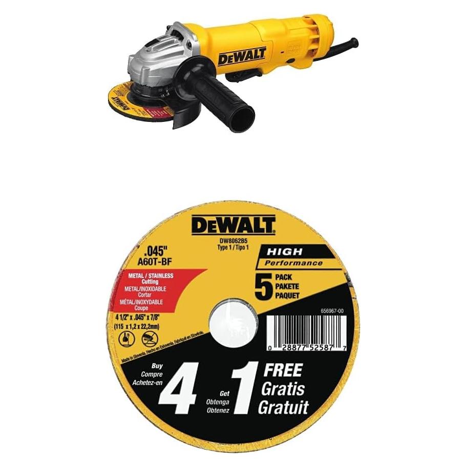 Amoladora Angular DEWALT DWE402 4.5" 1320W con Disco de Corte