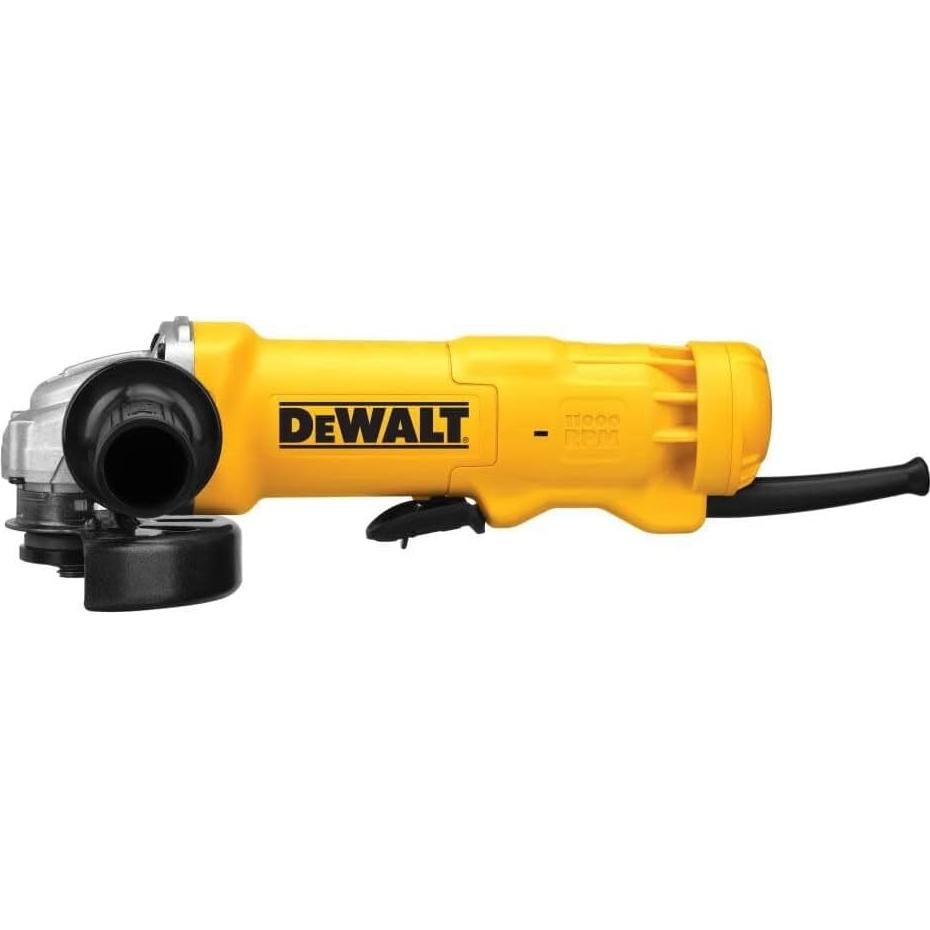 Angle Grinder, 4-1/2-Inch, 11-Amp, 11,000 RPM, Paddle Switch with No Lock, Dust Ejection System, Corded (DWE402N)