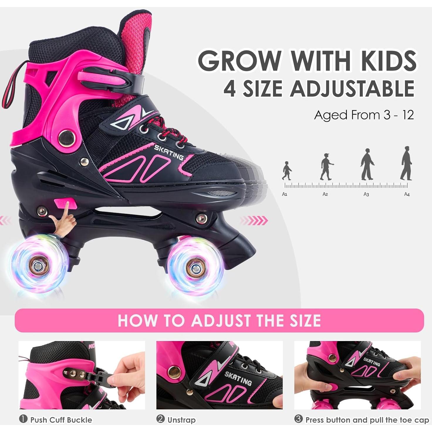 Patines en línea CELETOY Rosa Ajustables para Niños