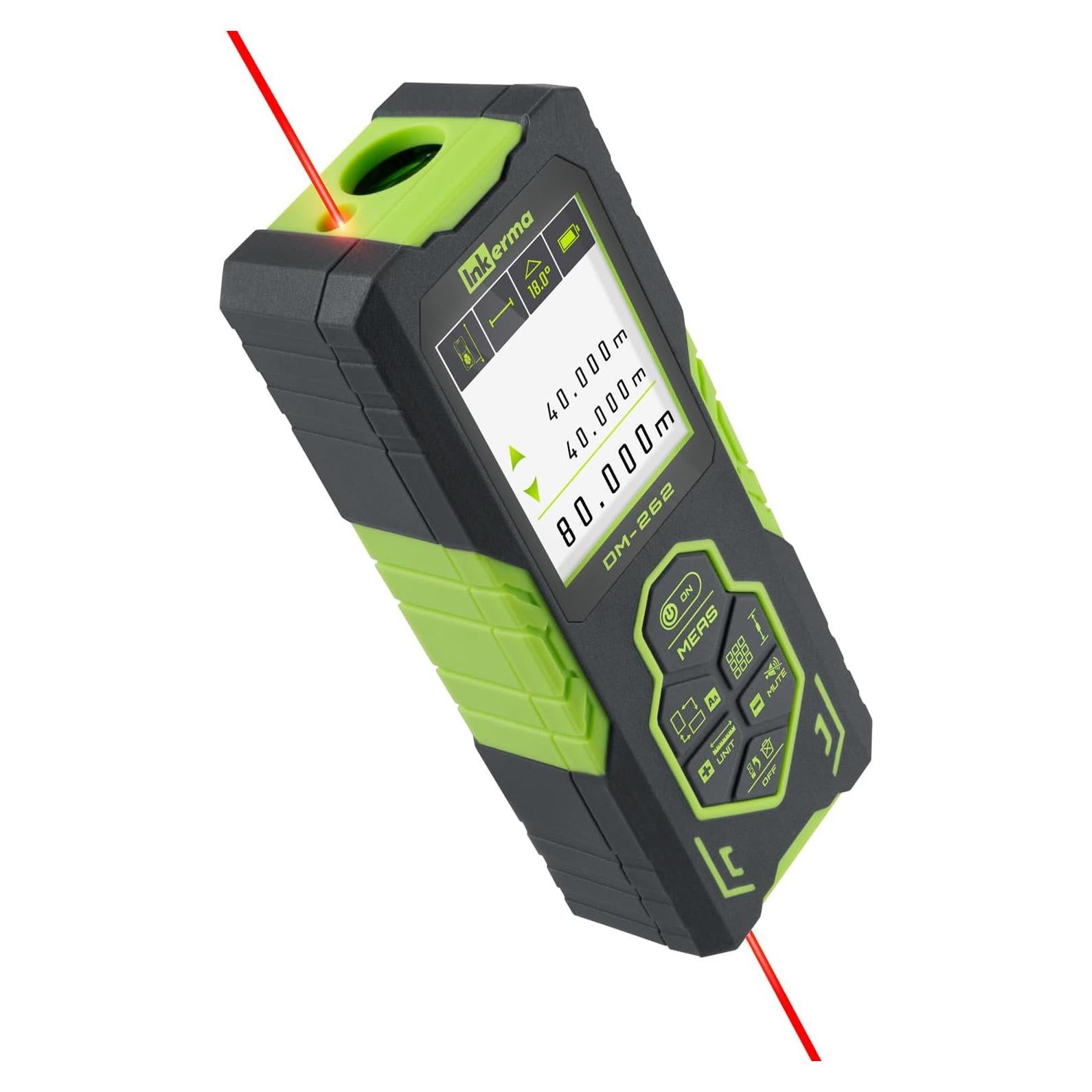 Medidor de Distancia Láser Inkerma DM-262 80m Recargable