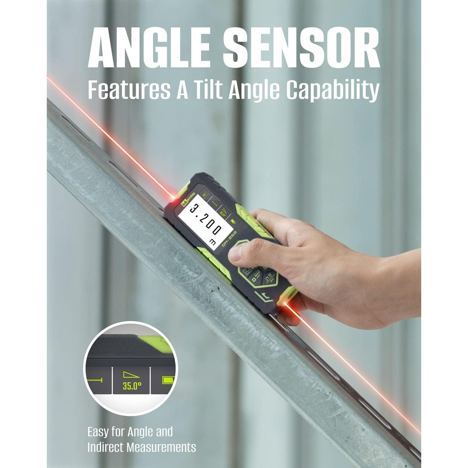 Medidor de Distancia Láser Inkerma DM-262 80m Recargable