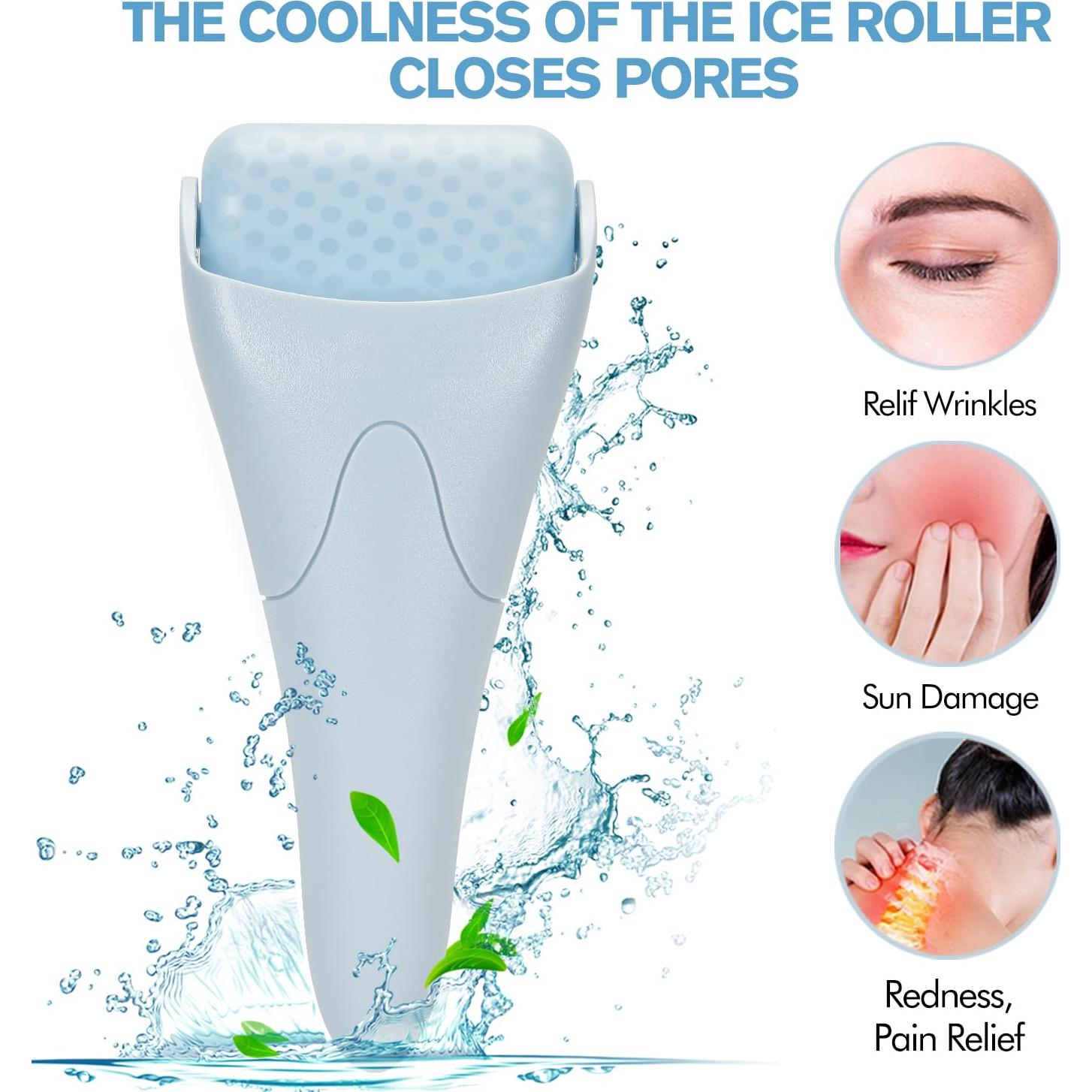 Rodillo de Hielo para Cara Fronnor - Masajeador Terapéutico 19cm