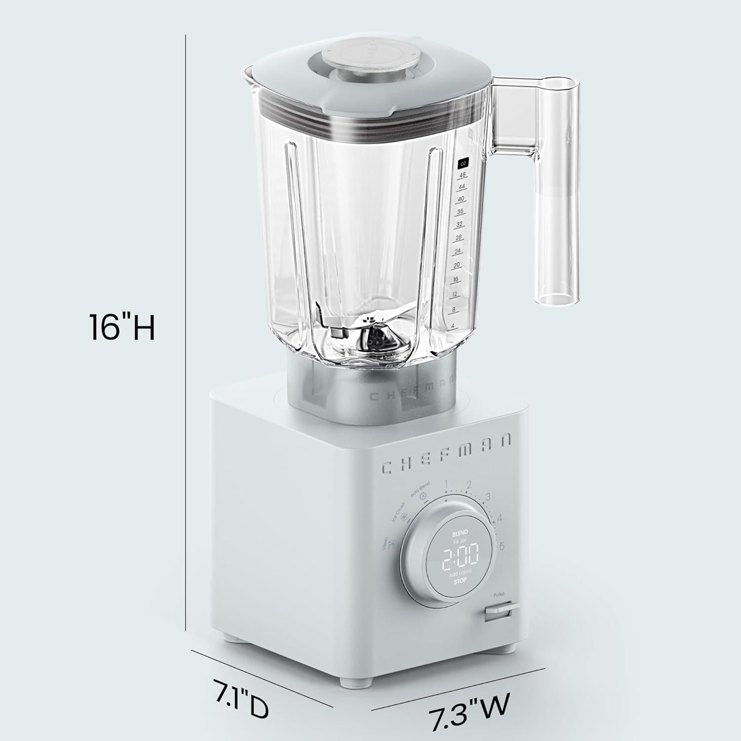 Licuadora Chefman Obliterator 1.32L 1380W con Tarro de Viaje