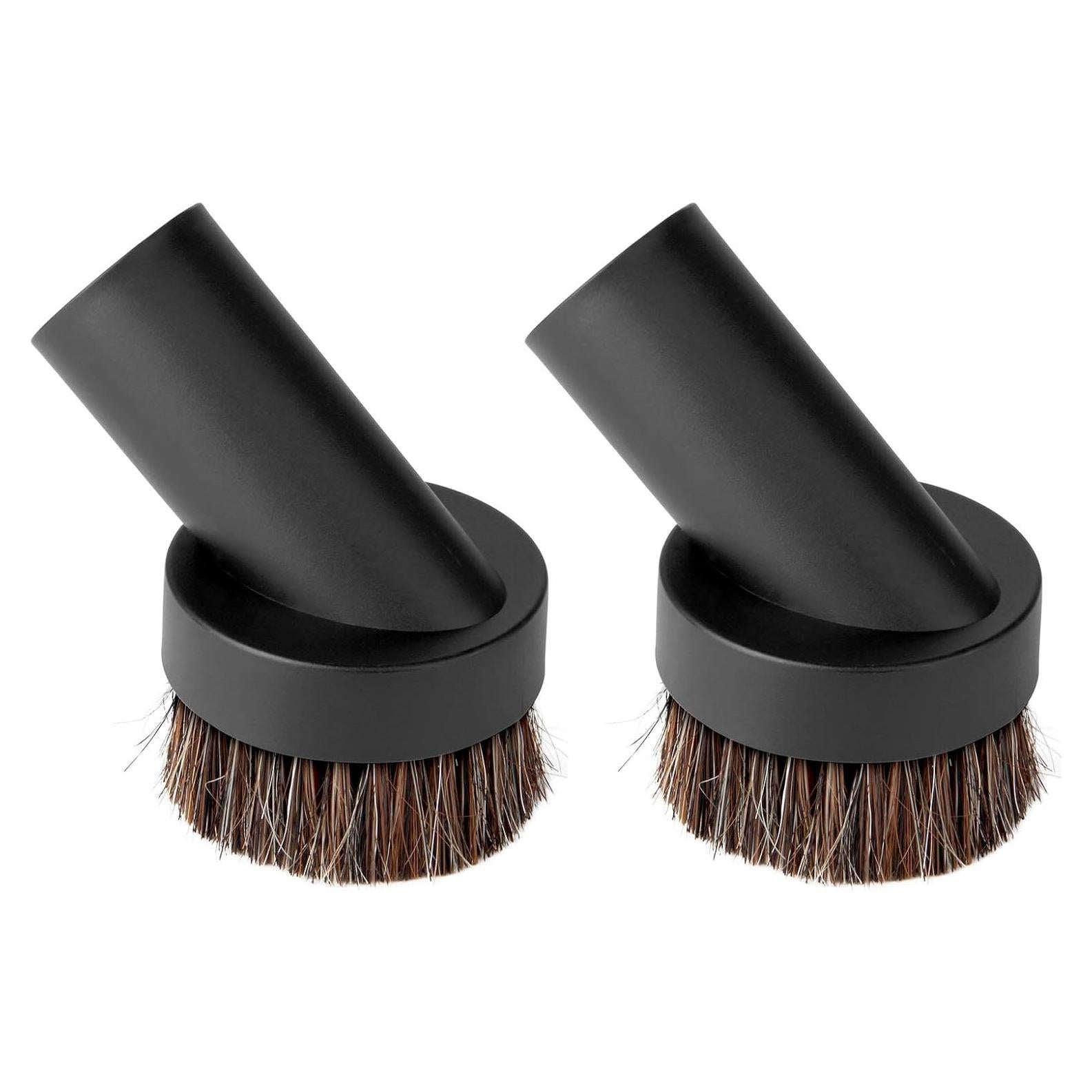 Lamoutor 2Pcs Soft Bristle Vacuum Brush Round Brush Vacuum Attachment Universal Vacuum Dust Brush for Most Vacuum Cleaners Accessories