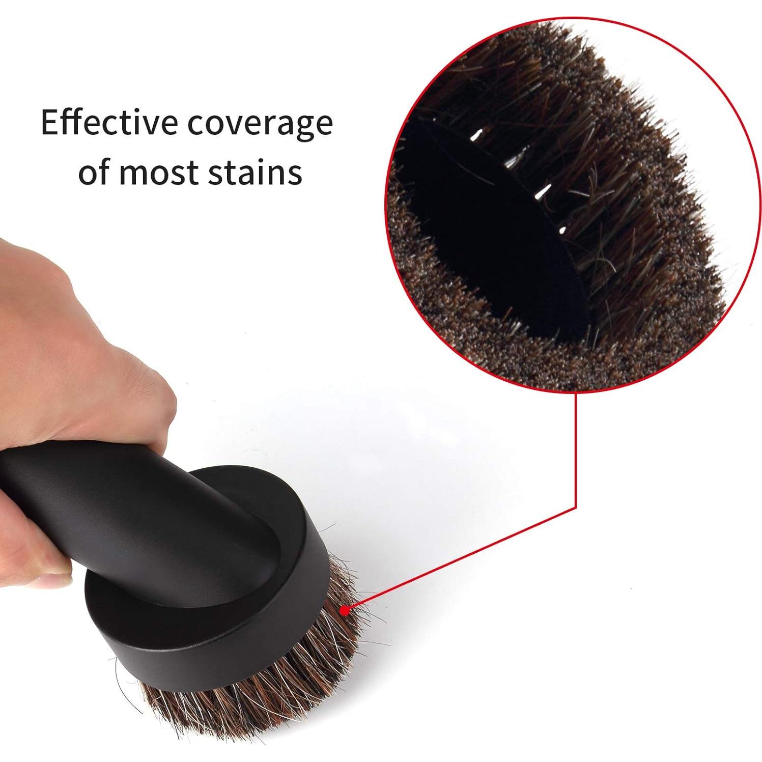 Lamoutor 2Pcs Soft Bristle Vacuum Brush Round Brush Vacuum Attachment Universal Vacuum Dust Brush for Most Vacuum Cleaners Accessories