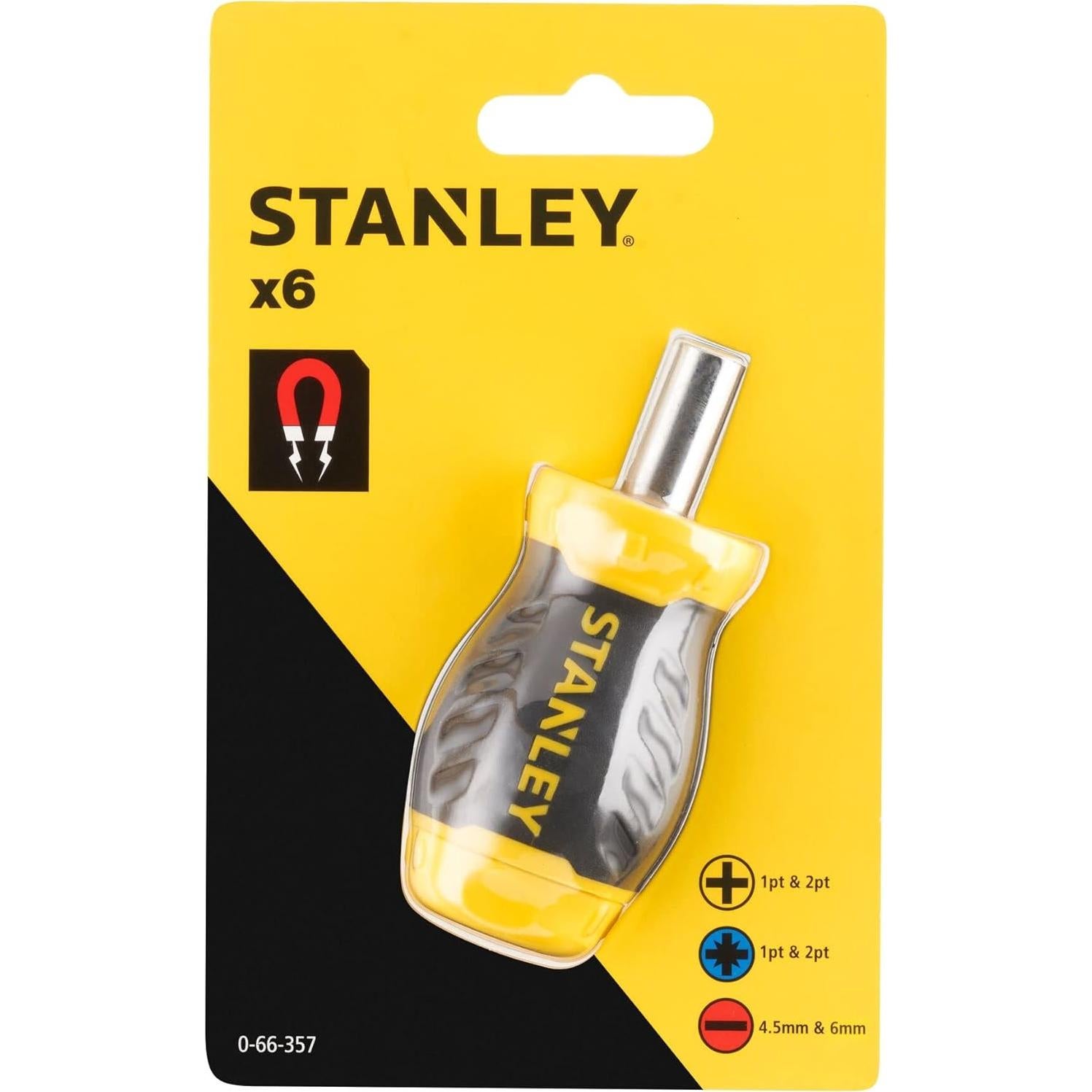 Destornillador de Bits Stanley 0-66-357 con 6 Bits