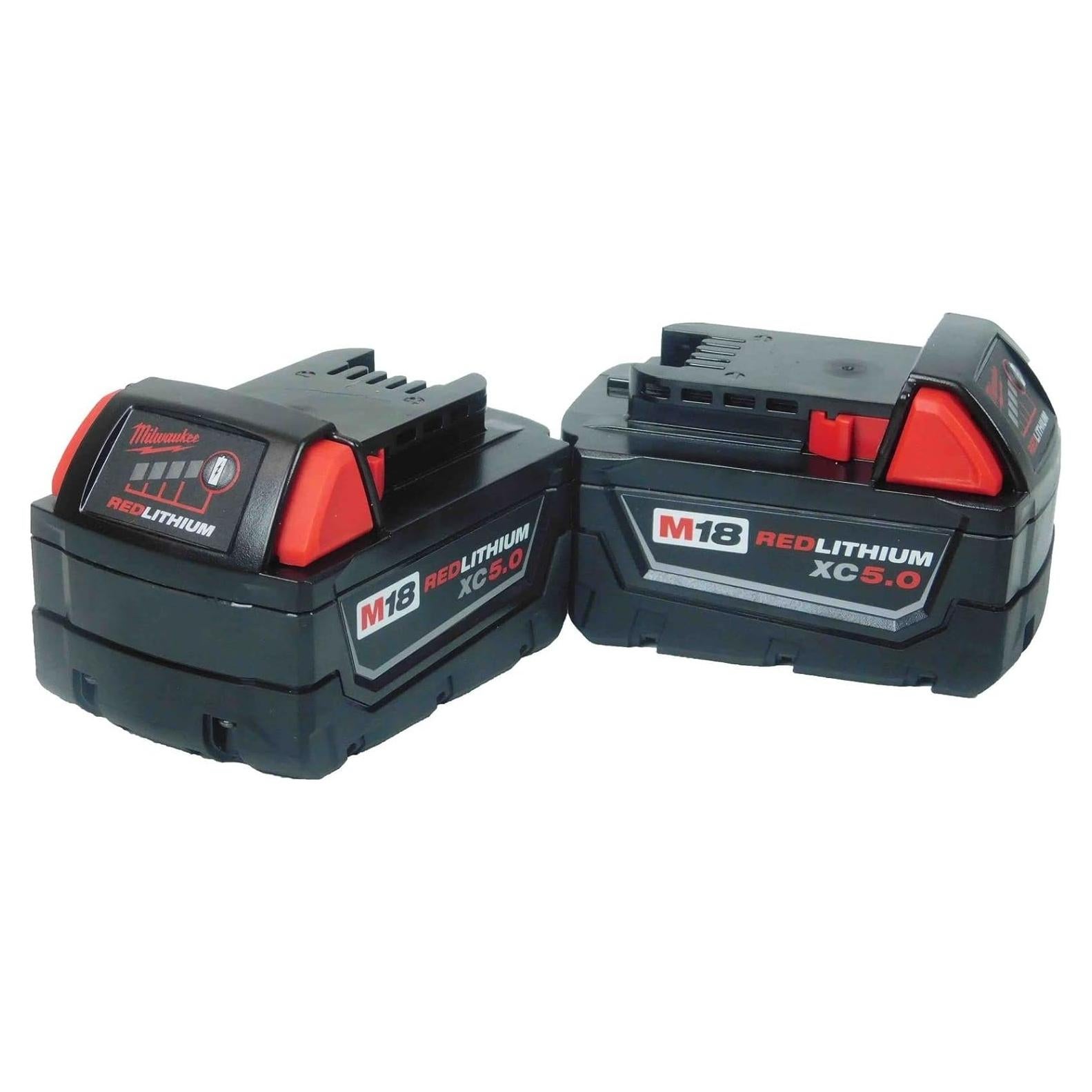 Baterías de Litio-Ion Milwaukee M18 REDLITHIUM XC 5 Ah (Paquete de 2)