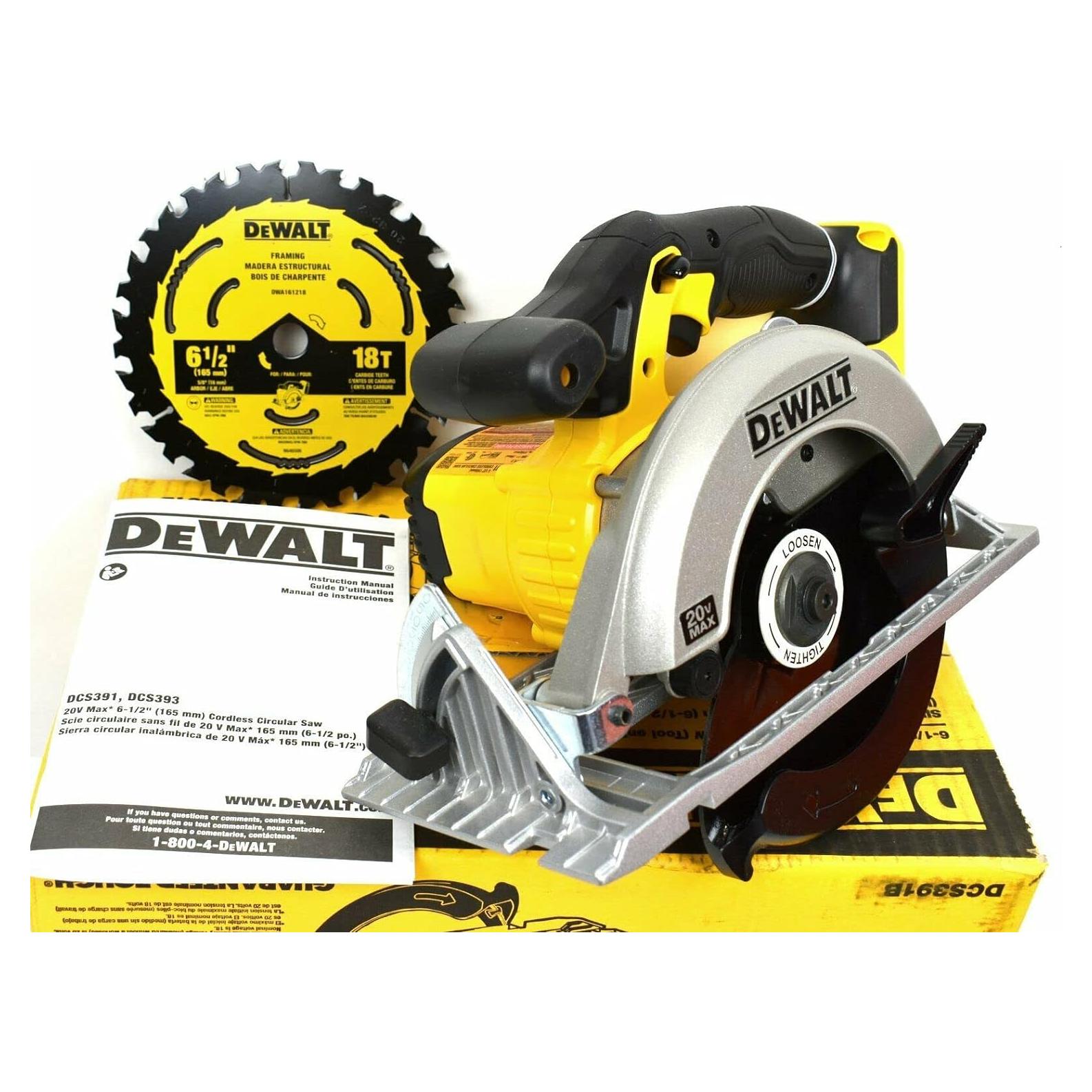 Sierra Circular Inalámbrica DEWALT DCS391B 20V 6.5" Litio-Ion