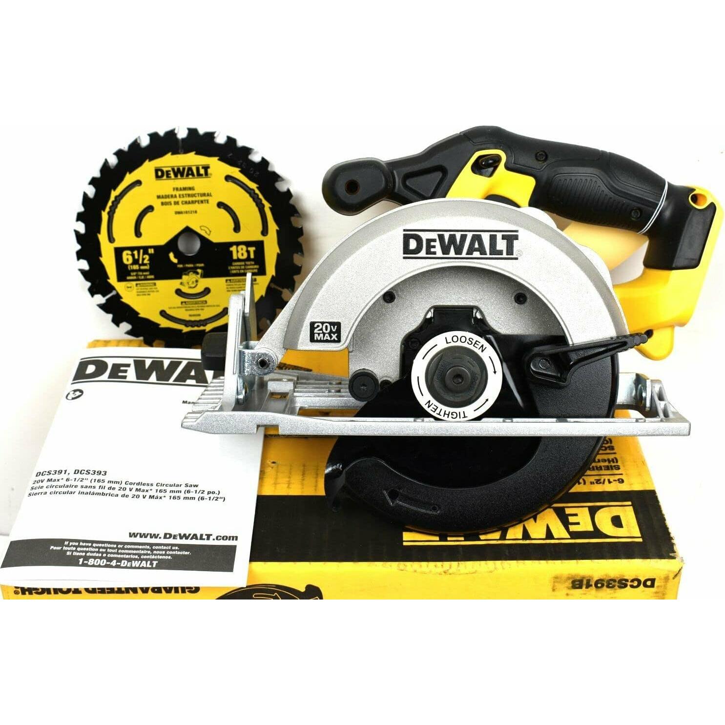 Sierra Circular Inalámbrica DEWALT DCS391B 20V 6.5" Litio-Ion