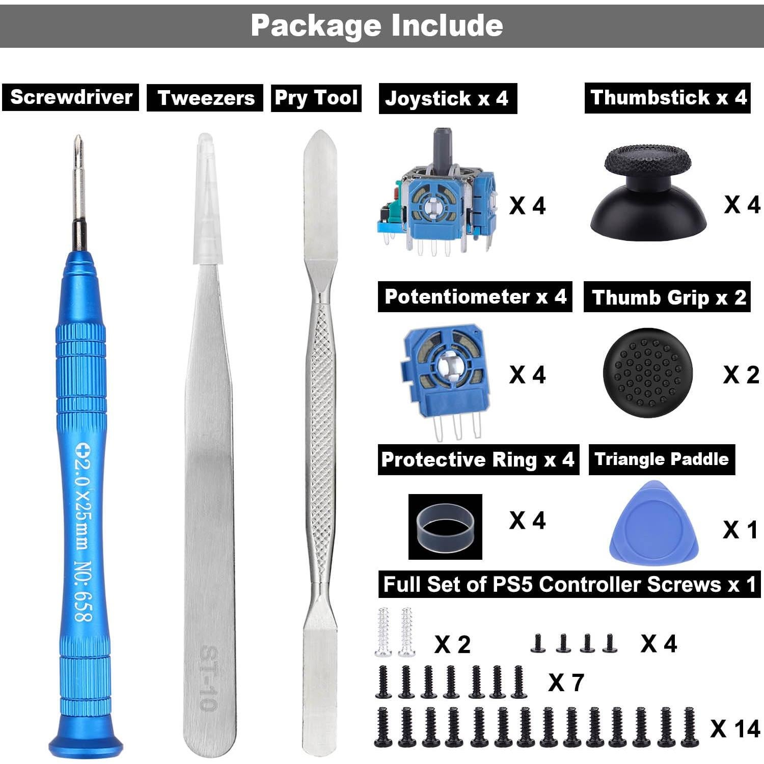 Reemplazo Joysticks Analógicos 3D Ikpek para PS5 - 4 Piezas