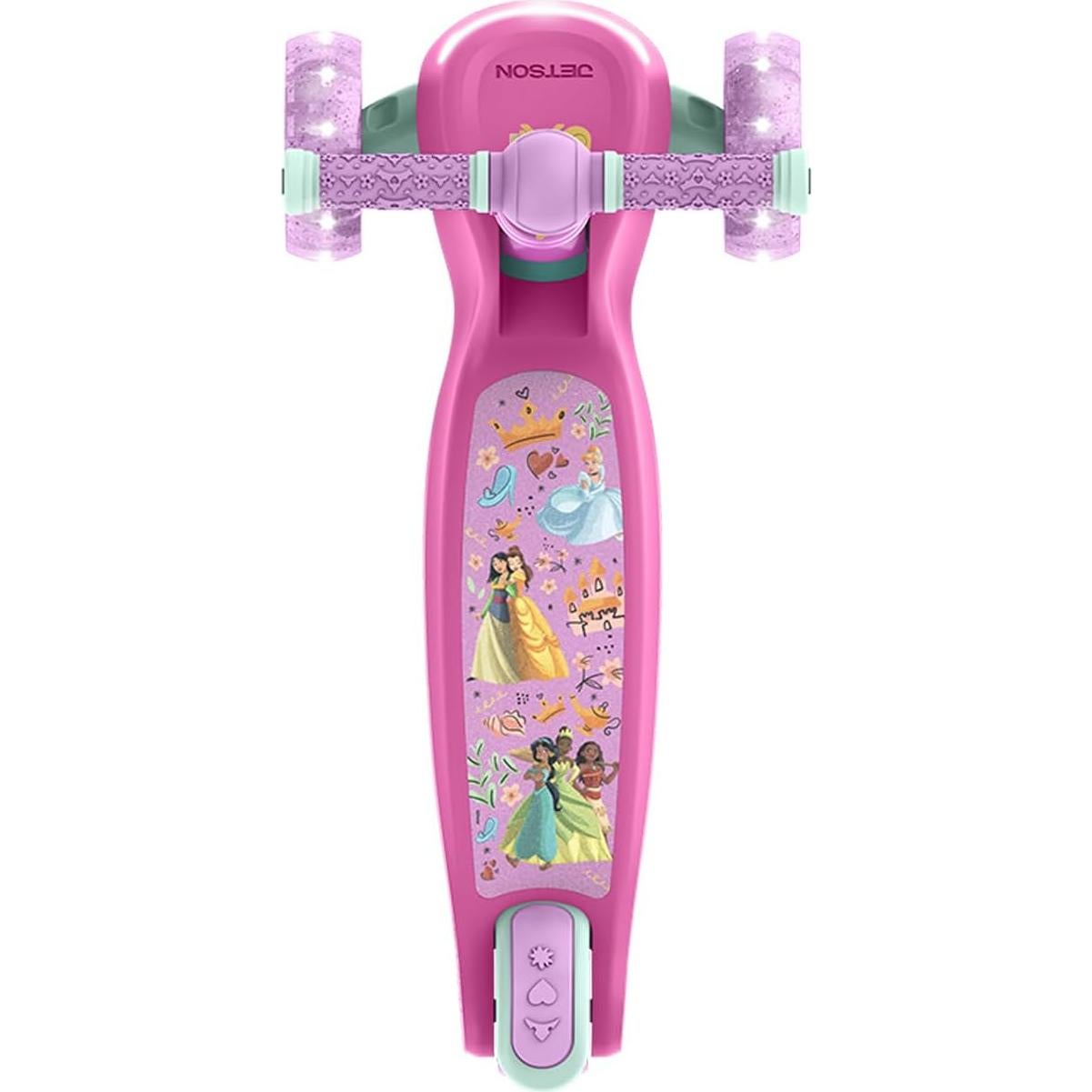 Patinete Jetson Character Rosa Princesa 3 Ruedas LED
