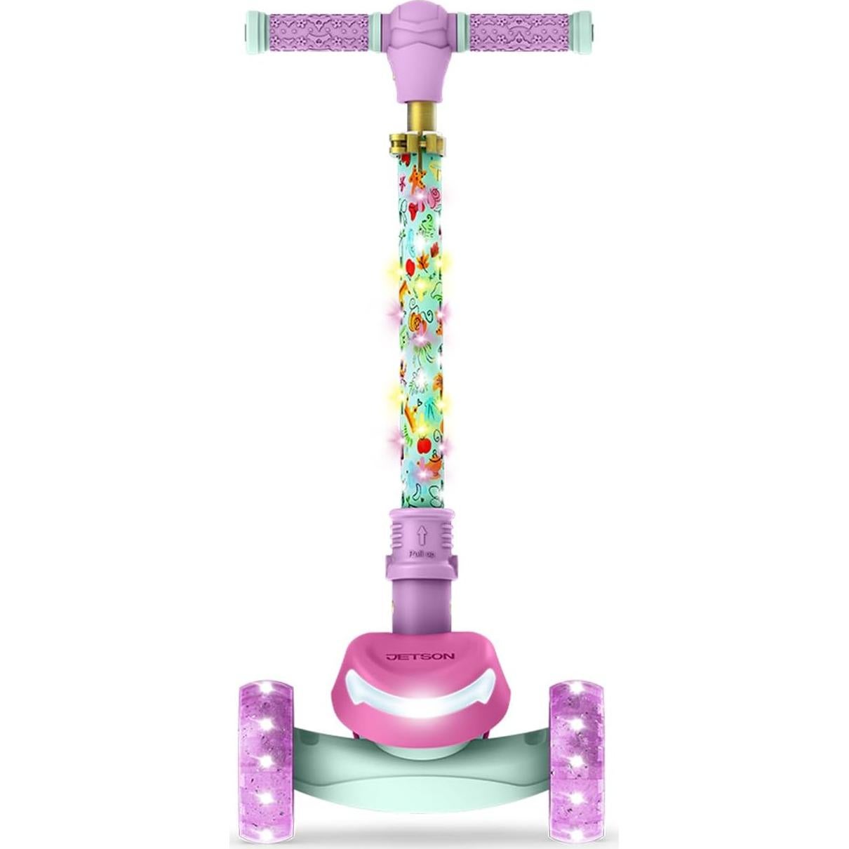 Patinete Jetson Character Rosa Princesa 3 Ruedas LED