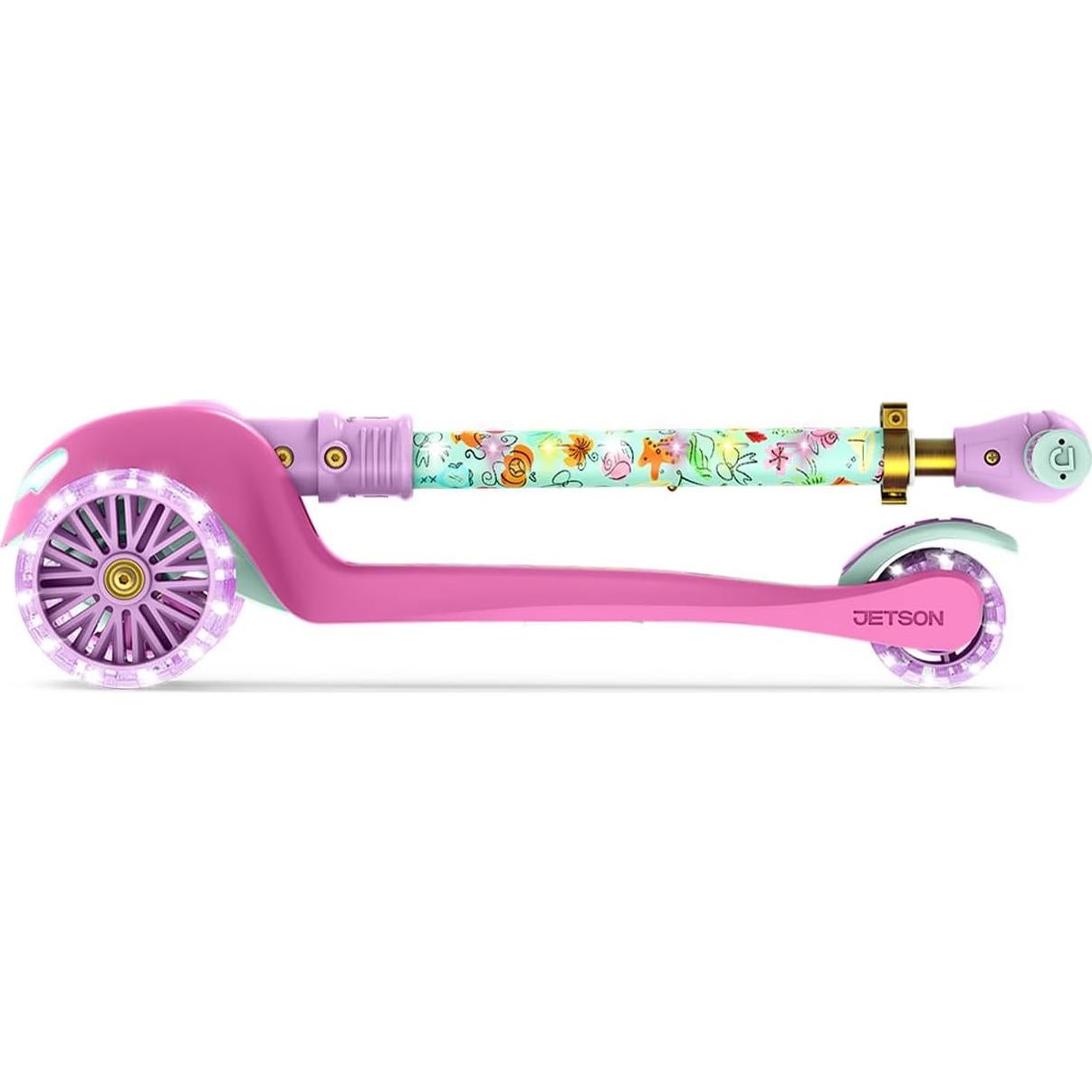 Patinete Jetson Character Rosa Princesa 3 Ruedas LED