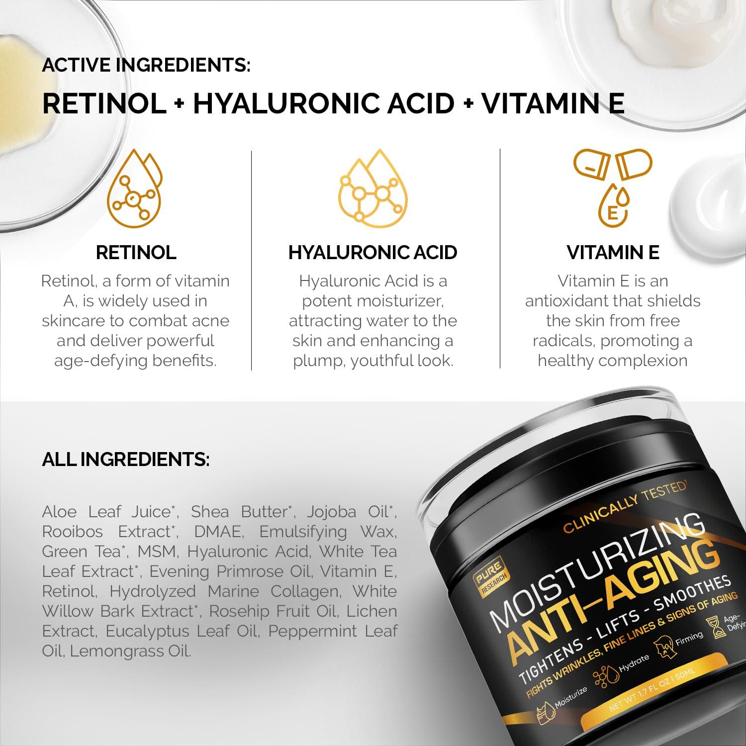 Crema Hidratante Facial Anti-Envejecimiento Pure Research 48g