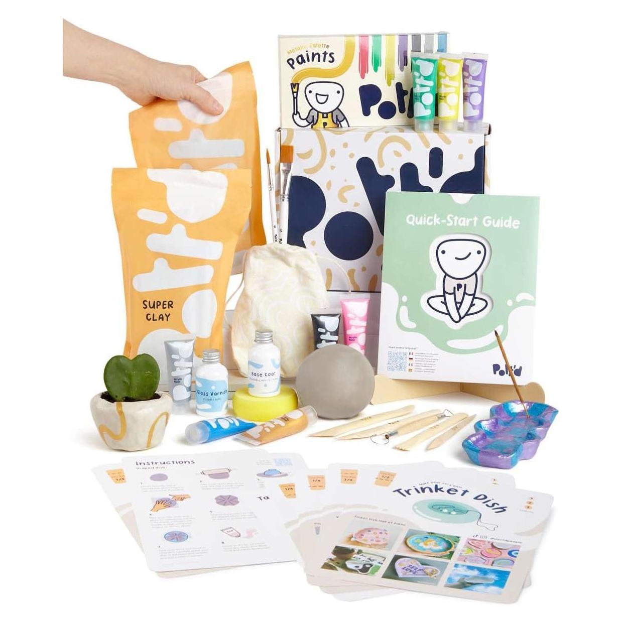 Kit de Cerámica Pott'd para Adultos - Arcilla Secada al Aire