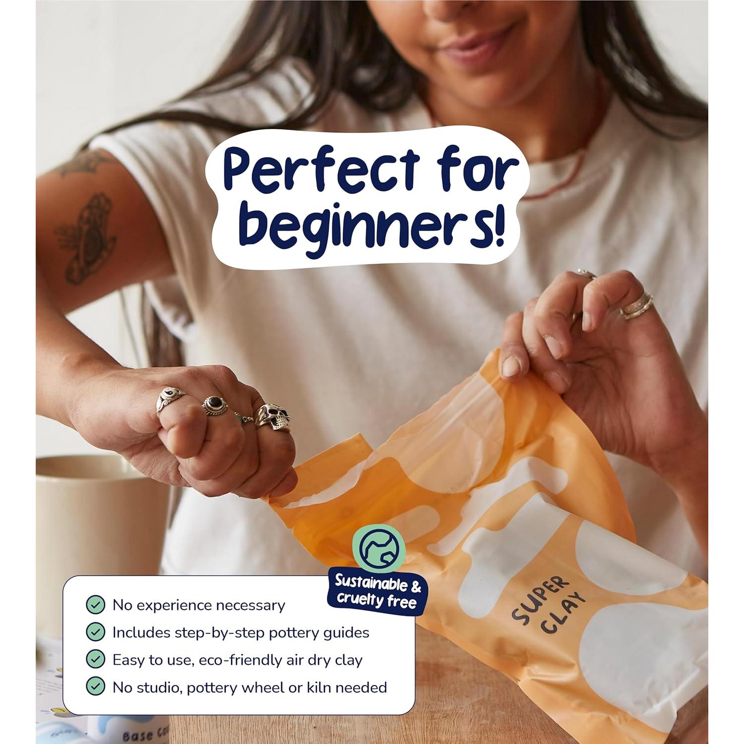 Kit de Cerámica Pott'd para Adultos - Arcilla Secada al Aire