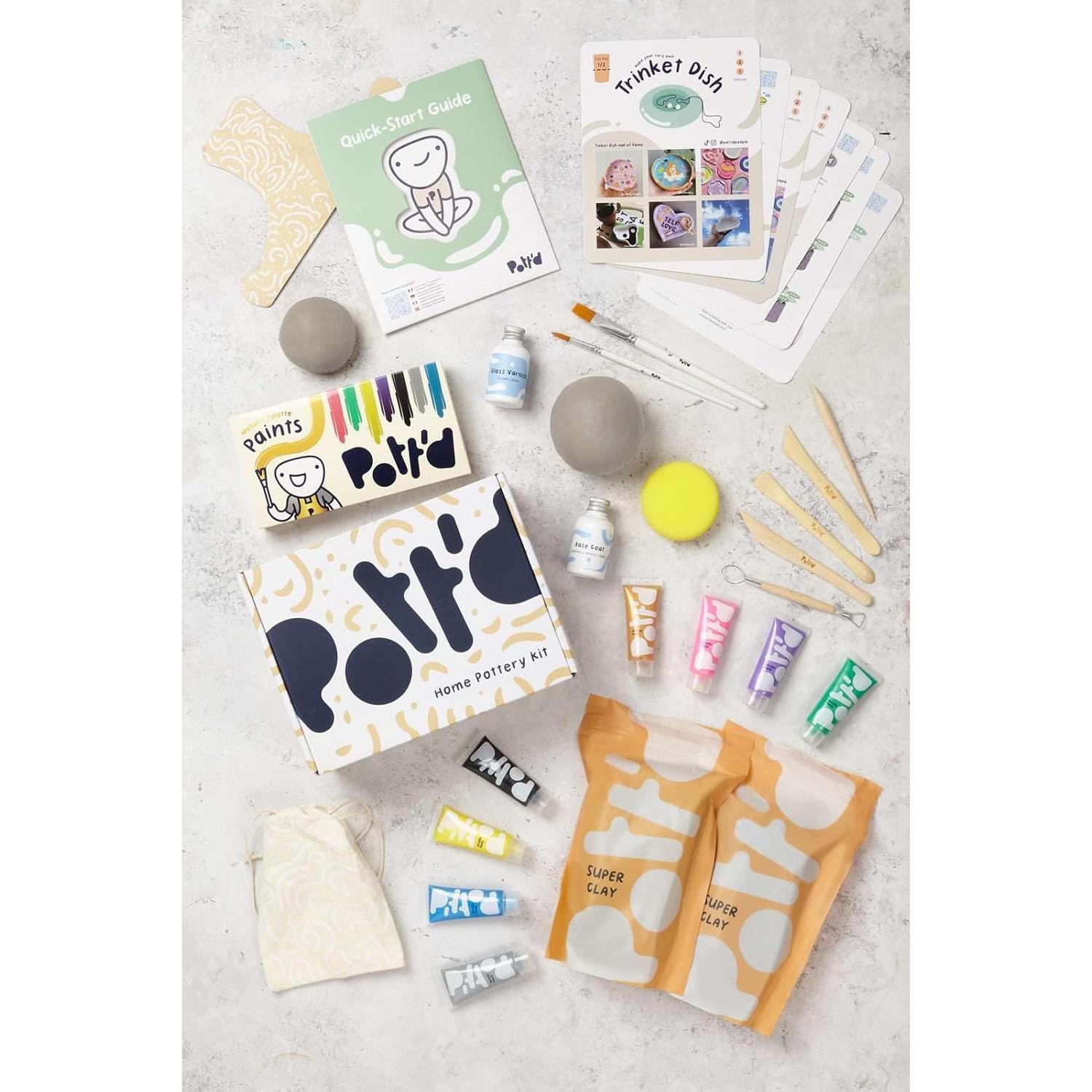 Kit de Cerámica Pott'd para Adultos - Arcilla Secada al Aire
