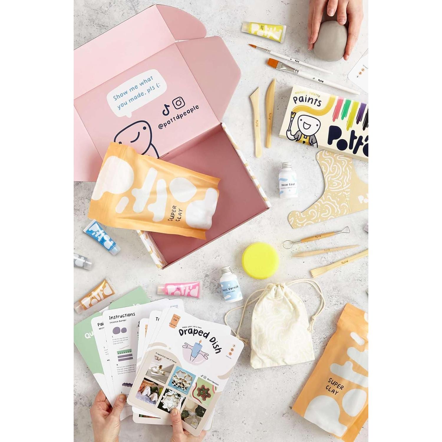 Kit de Cerámica Pott'd para Adultos - Arcilla Secada al Aire