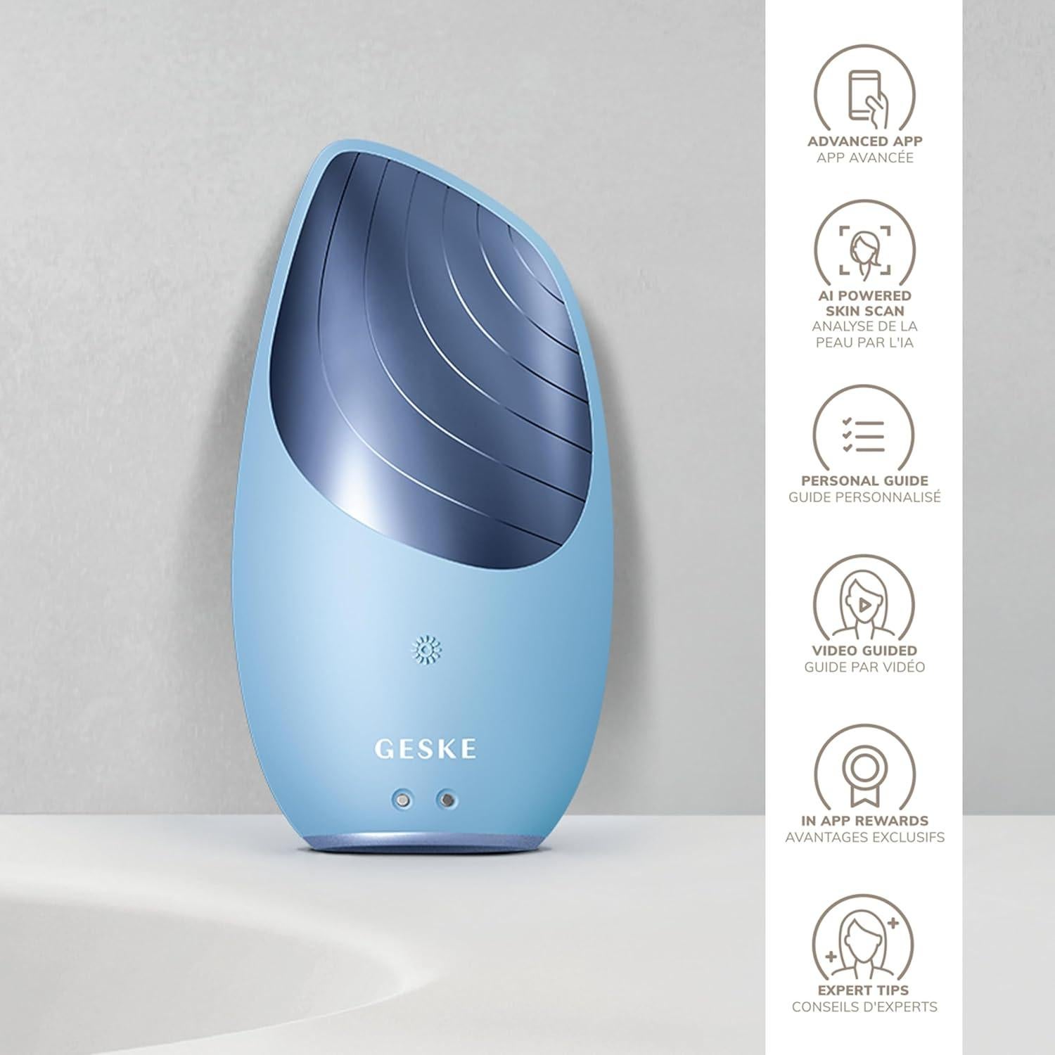 Cepillo Facial Térmico GESKE 6 en 1 Limpieza y Masaje