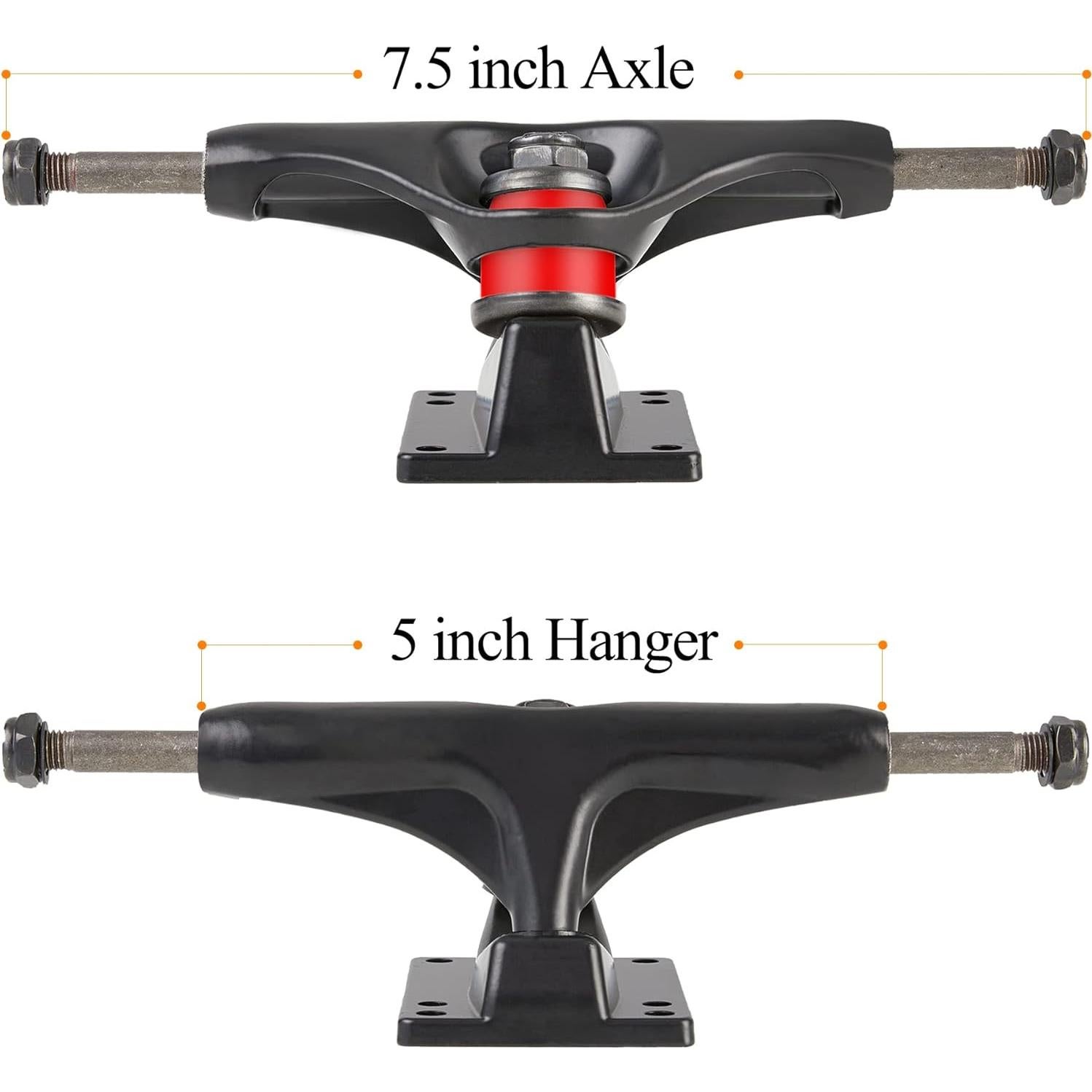 Juego de Skateboard AXDT Ejes 5" Ruedas 60mm Rodamientos ABEC-9