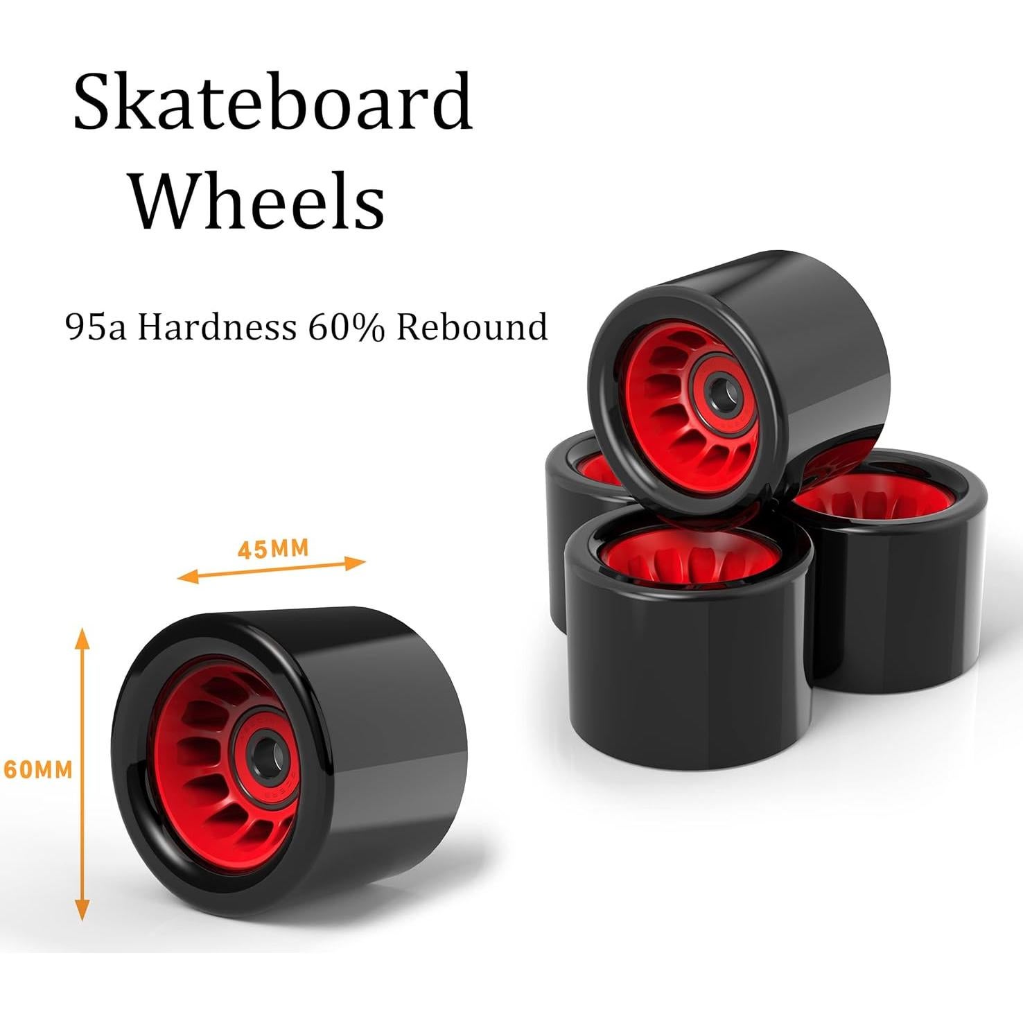 Juego de Skateboard AXDT Ejes 5" Ruedas 60mm Rodamientos ABEC-9