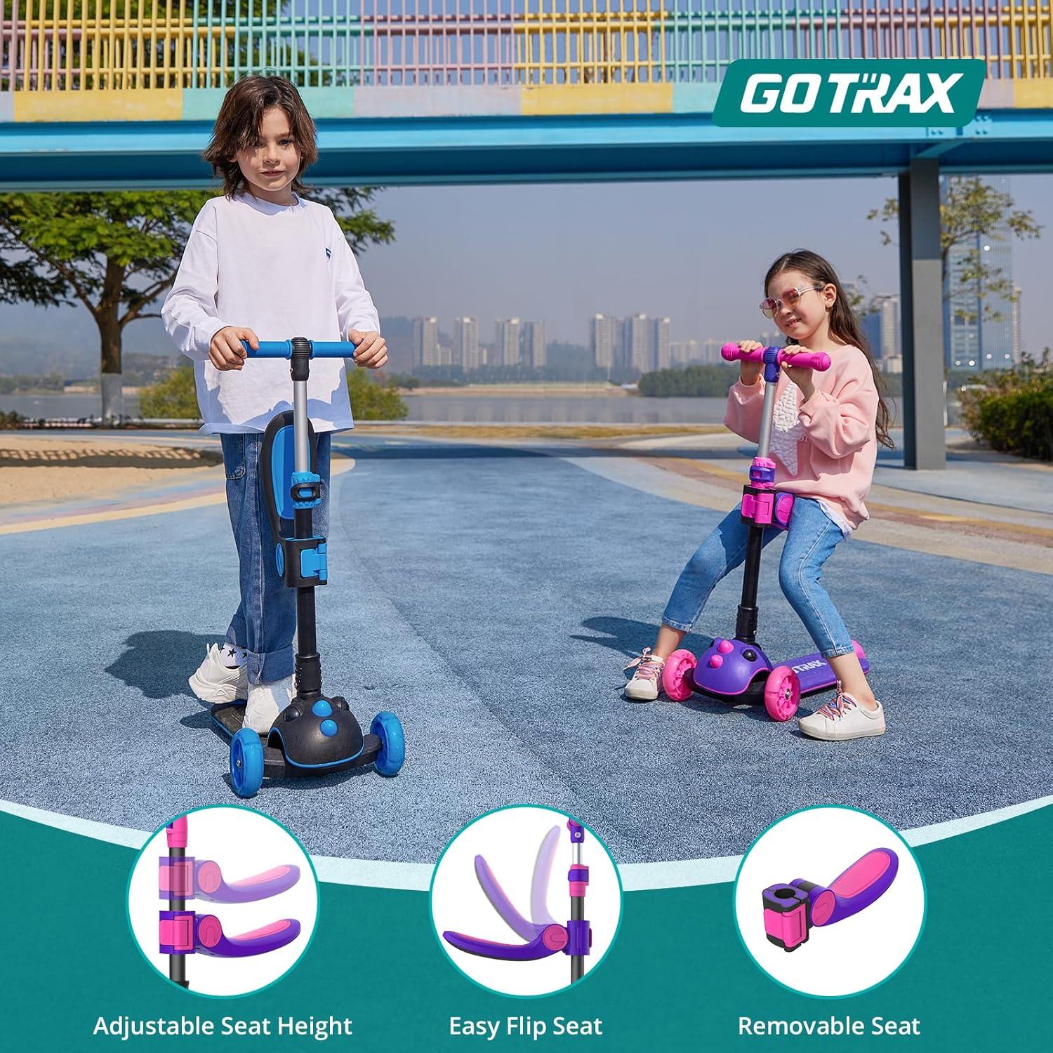 Scooter Plegable Gotrax KS3 Pro para Niños 3 Ruedas LED