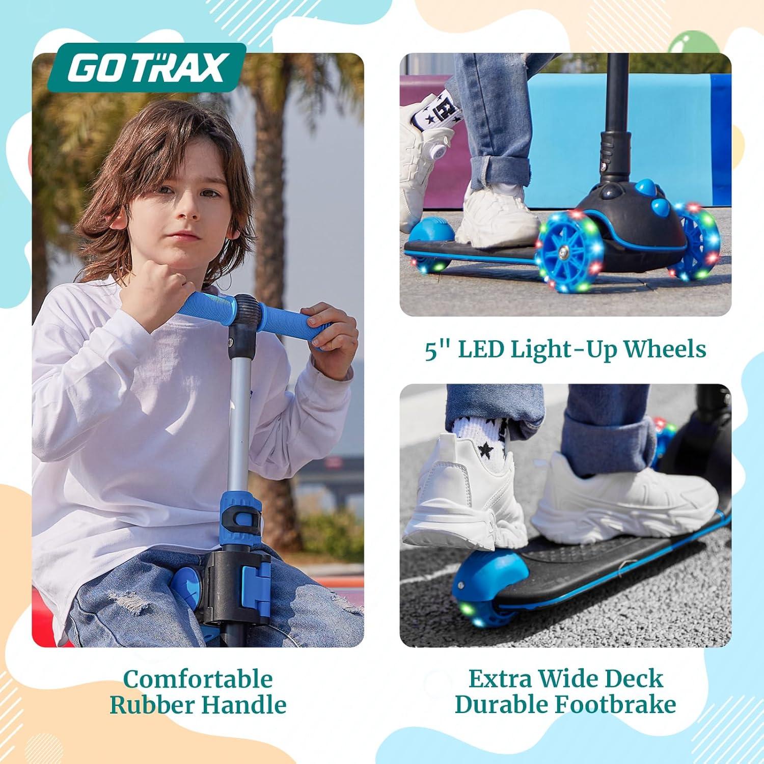 Scooter Plegable Gotrax KS3 Pro para Niños 3 Ruedas LED