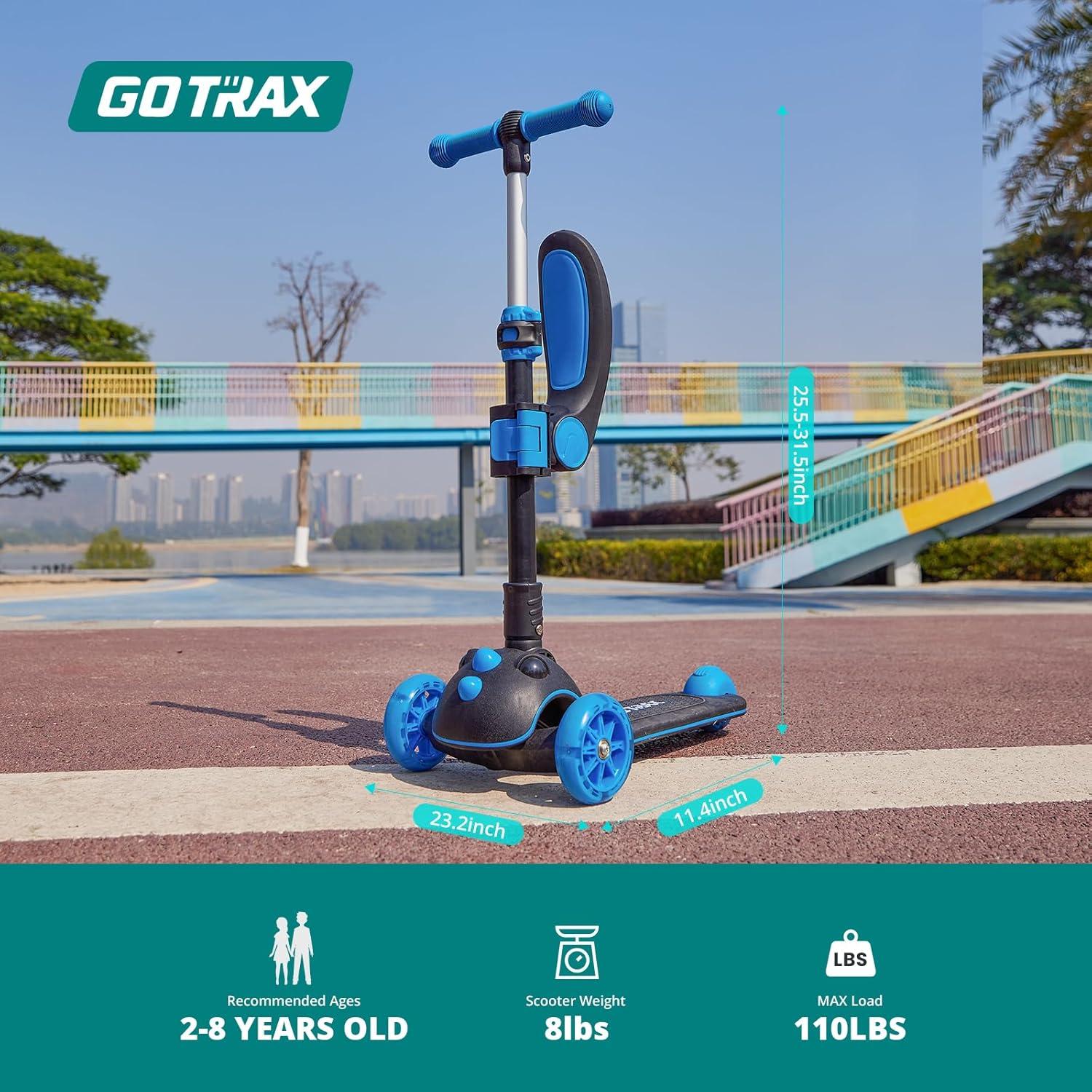 Scooter Plegable Gotrax KS3 Pro para Niños 3 Ruedas LED