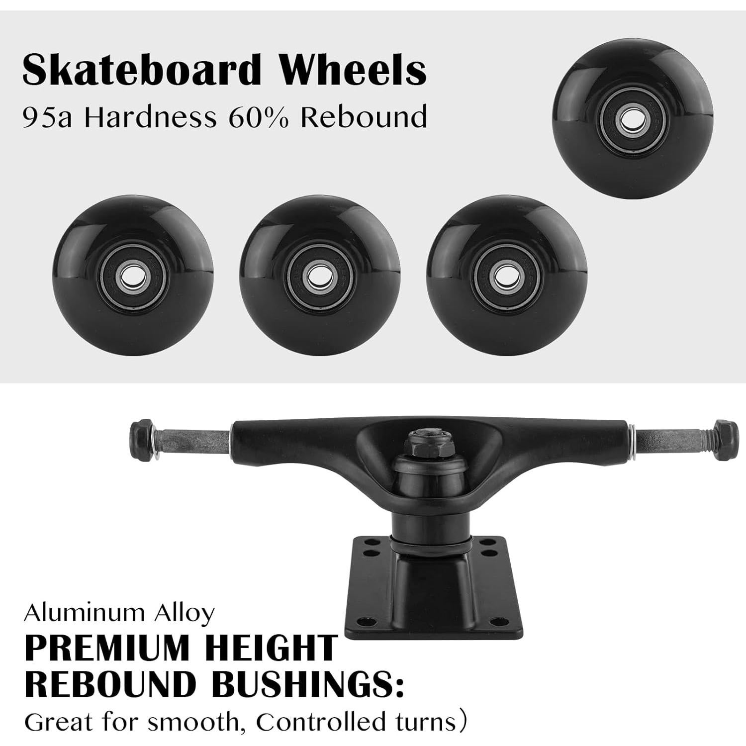 Eje de Patineta TLHB 52mm para Tablas 19-20cm Negro