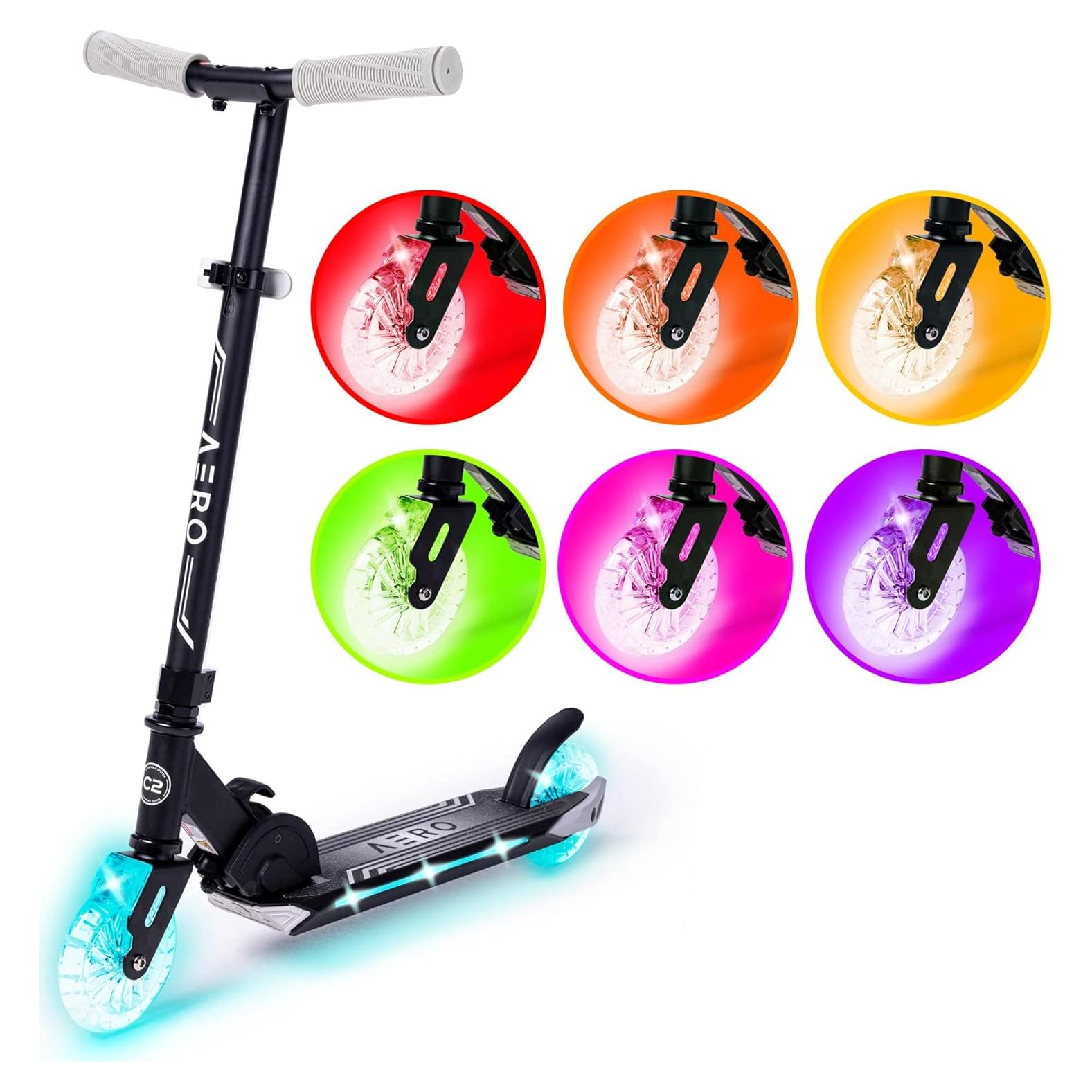 Scooter Aero C2 para niños 5-9 años con luces LED
