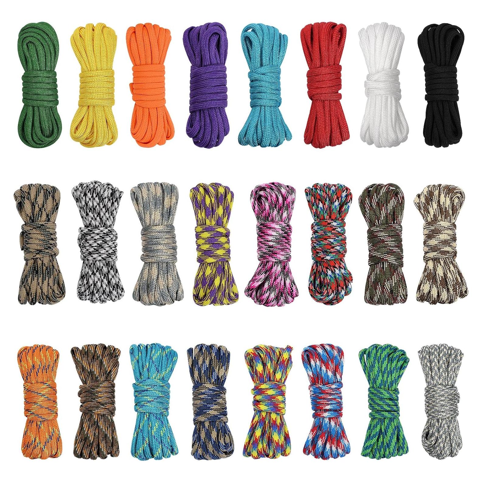 Kit de Cuerdas Paracord 550lb Mesench 24 Colores 3m