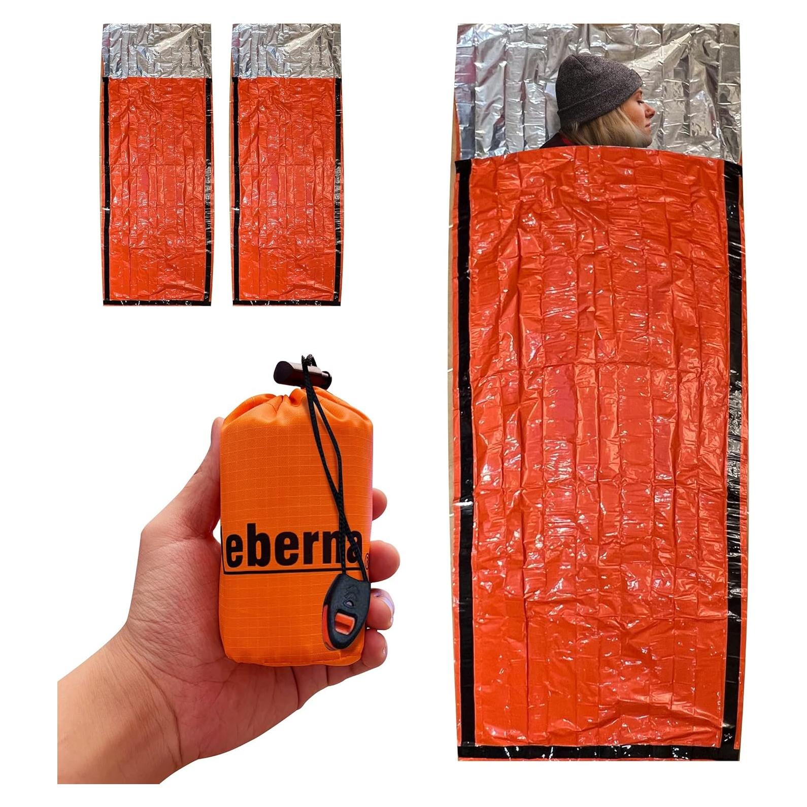 Bolsas de Dormir de Emergencia Leberna - 2 Paquetes Mylar 213x91cm