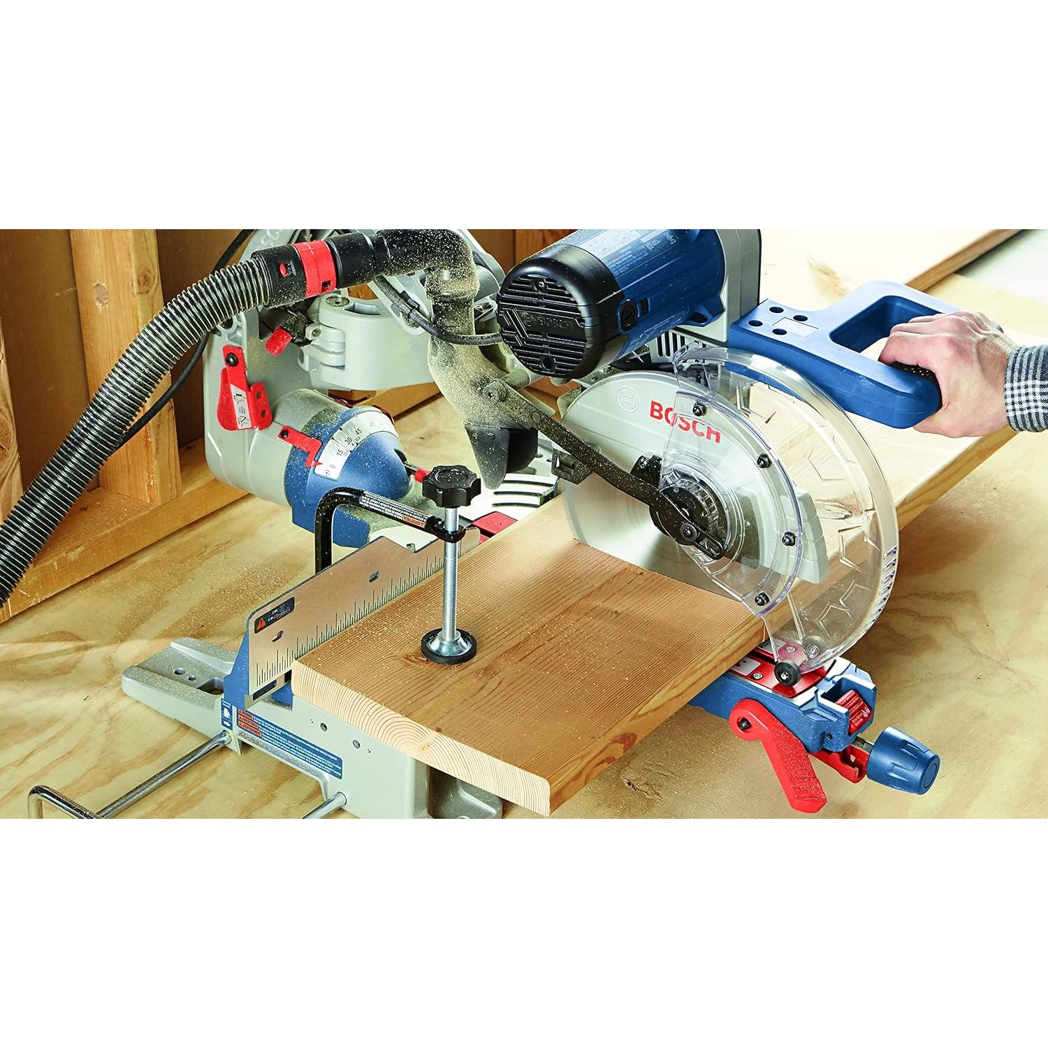 BOSCH CM10GD Compact Miter Saw - 15 Amp Corded 10 Inch Dual-Bevel Sliding Glide Miter Saw with 60-Tooth Carbide Saw Blade