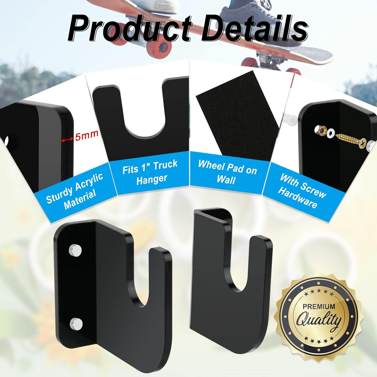 Soporte de Pared para Patineta Cosmos Acrílico 2,54 cm