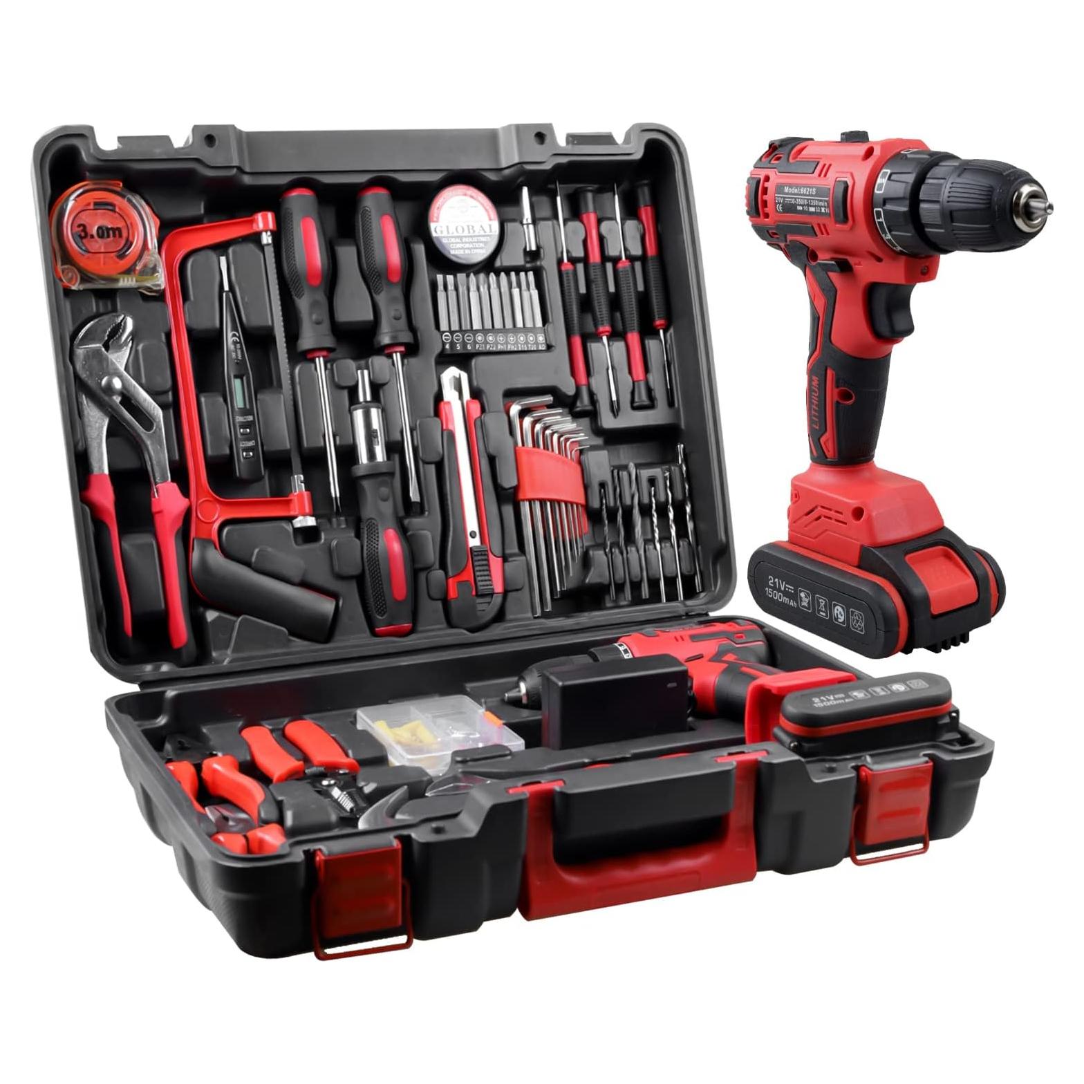 Taladro Inalámbrico 21V jar-owl con Batería 1.5Ah y Accesorios