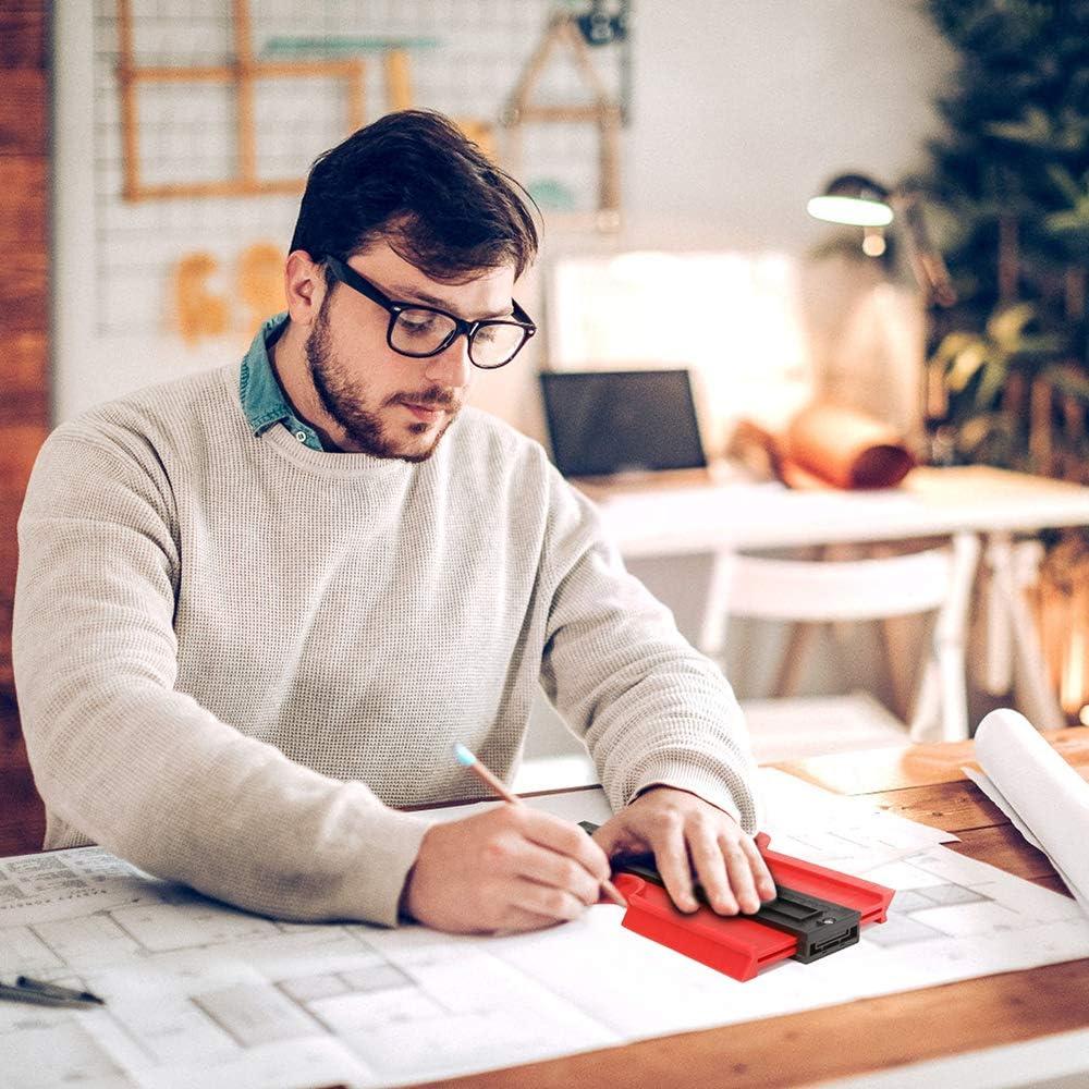 Calibrador de Contorno 25 cm Lambor Studios Rojo ABS