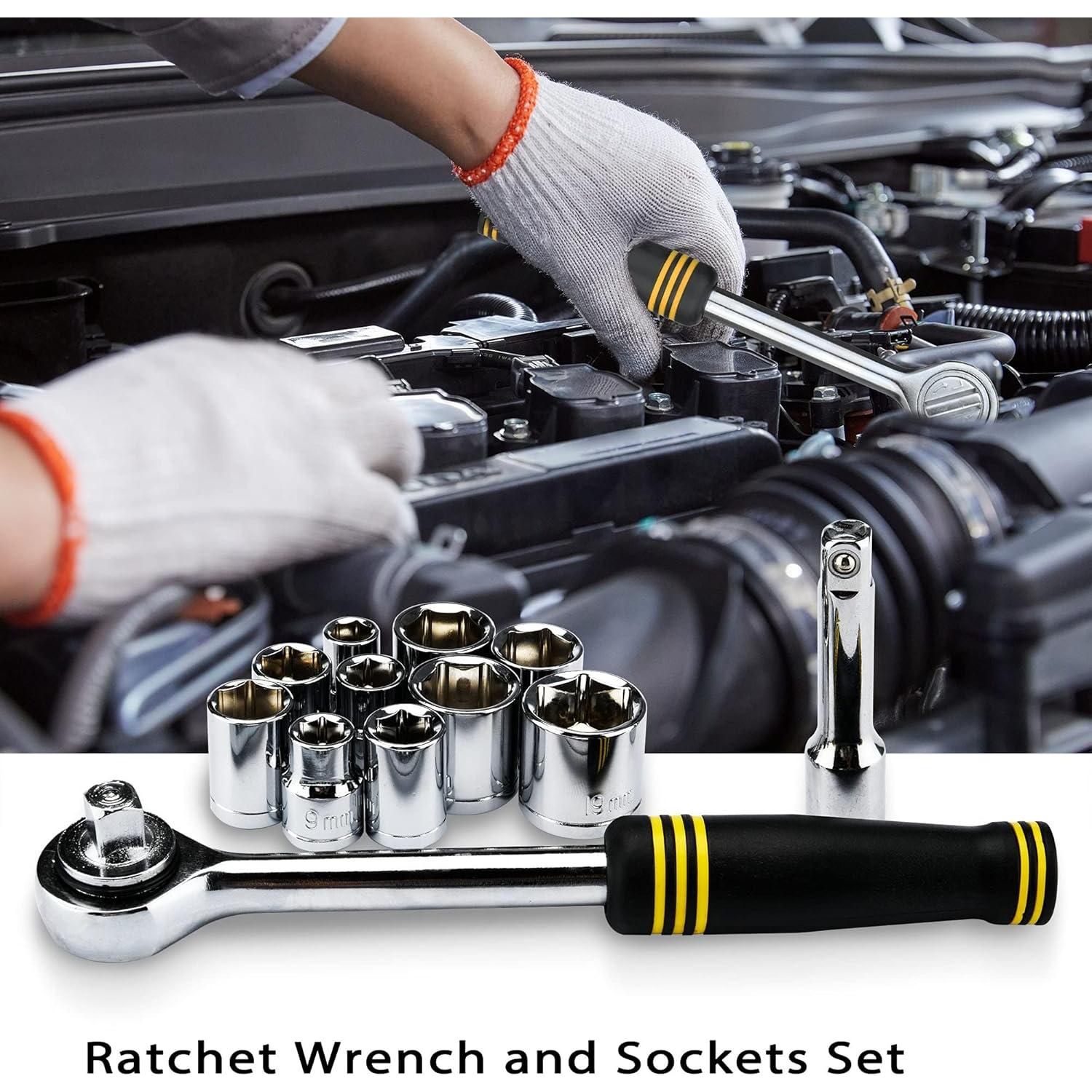 Kit de Herramientas DOWELL 61 Piezas Mecánicas con Caja