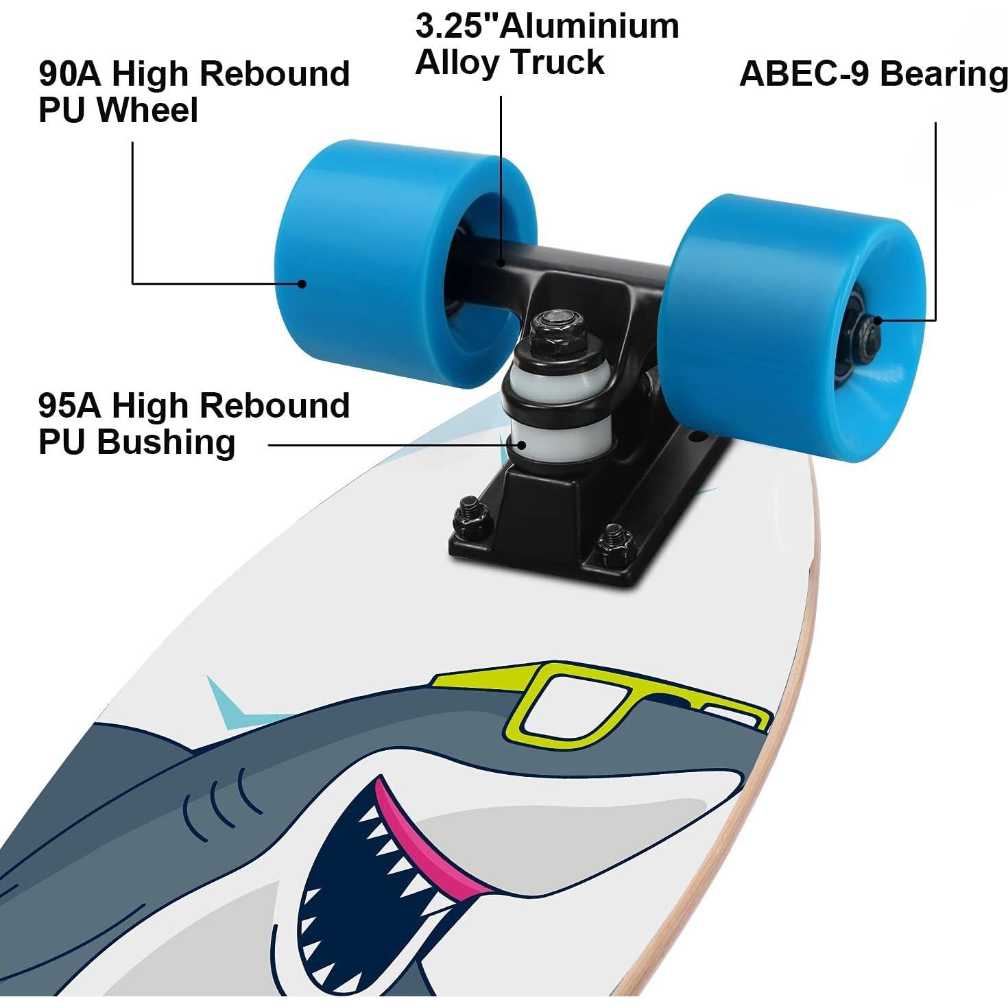 Patineta Completa KO-ON 22 cm para Niños Diseño Caricatura