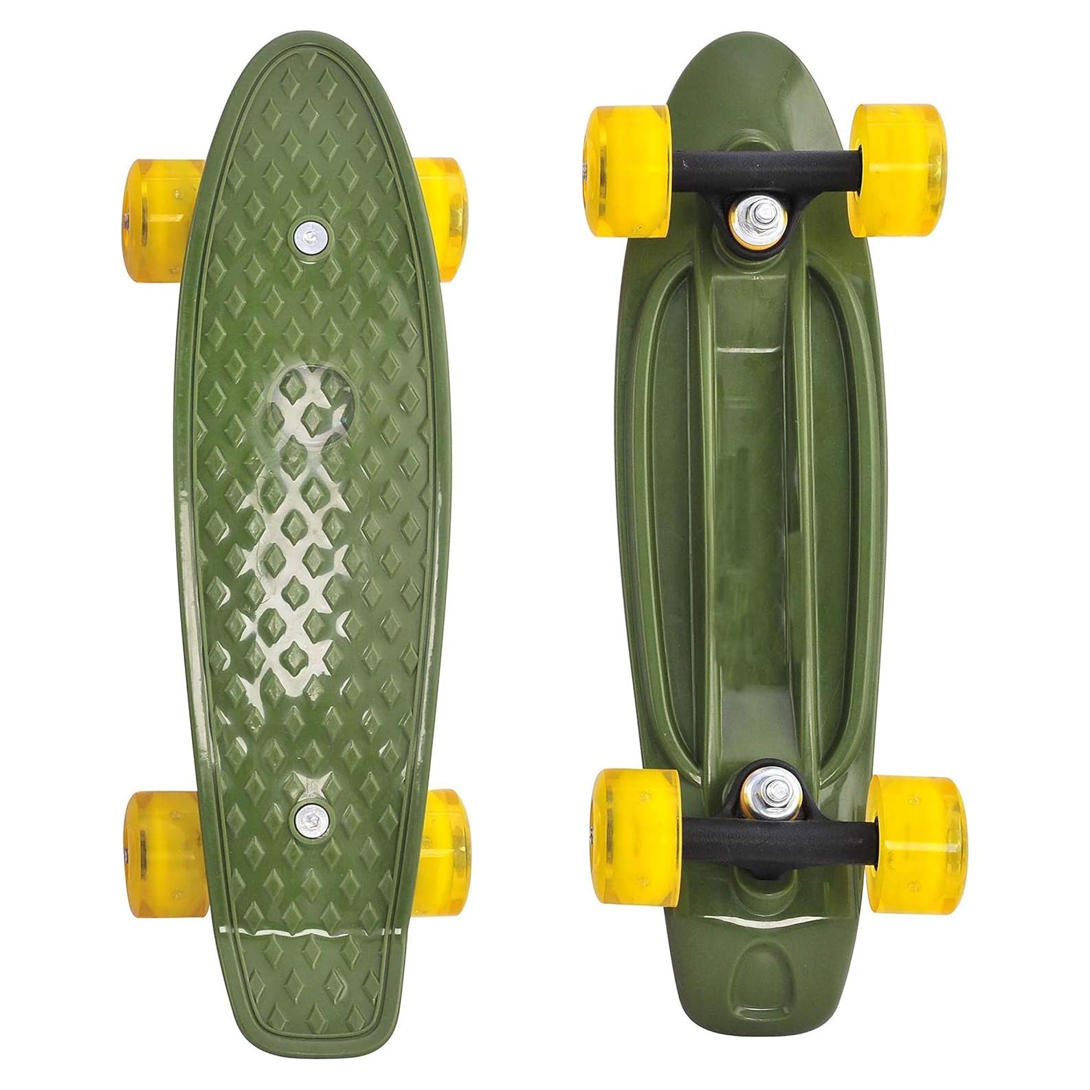 Skateboard Mini Cyboard Verde Militar 43 cm para Principiantes