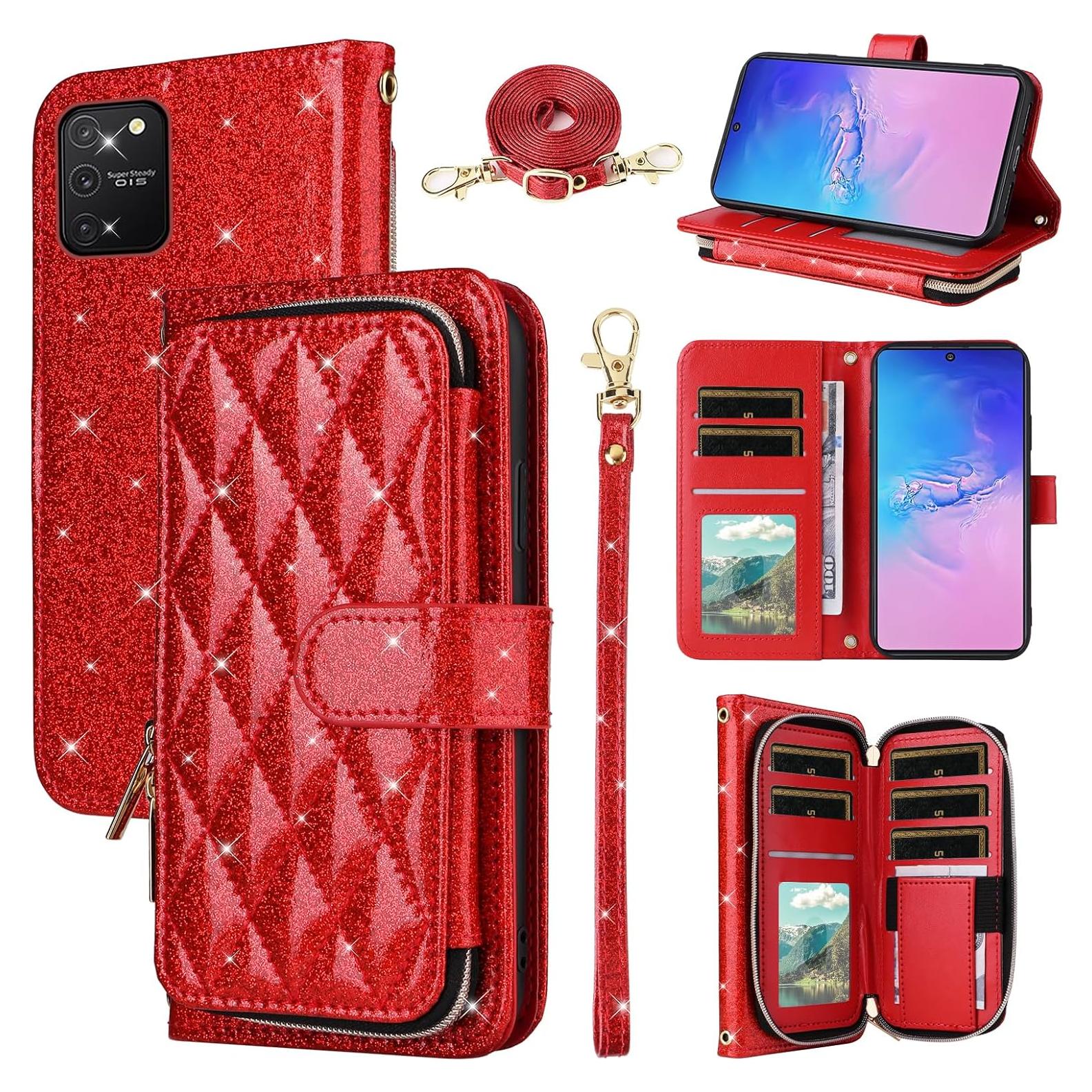 Funda billetera Furill para Samsung Galaxy S10 Lite roja