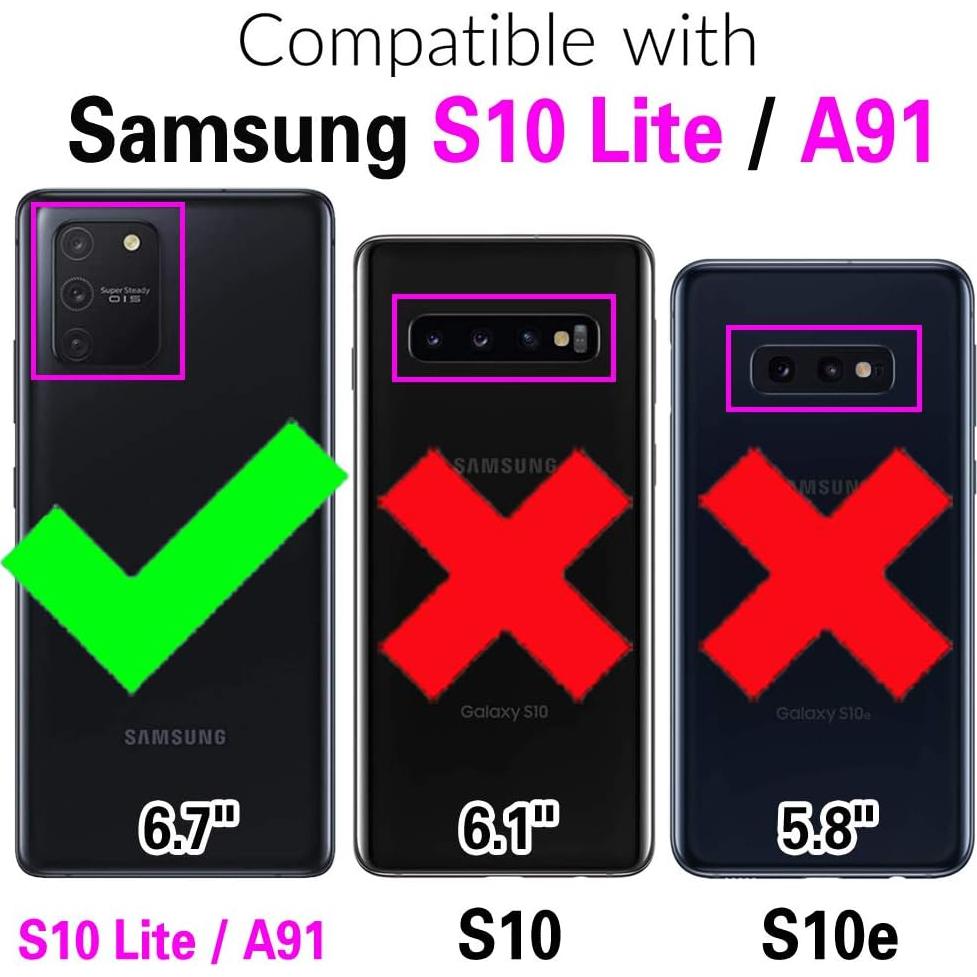 Funda billetera Furill para Samsung Galaxy S10 Lite roja