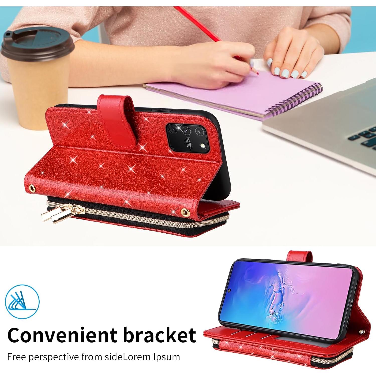 Funda billetera Furill para Samsung Galaxy S10 Lite roja