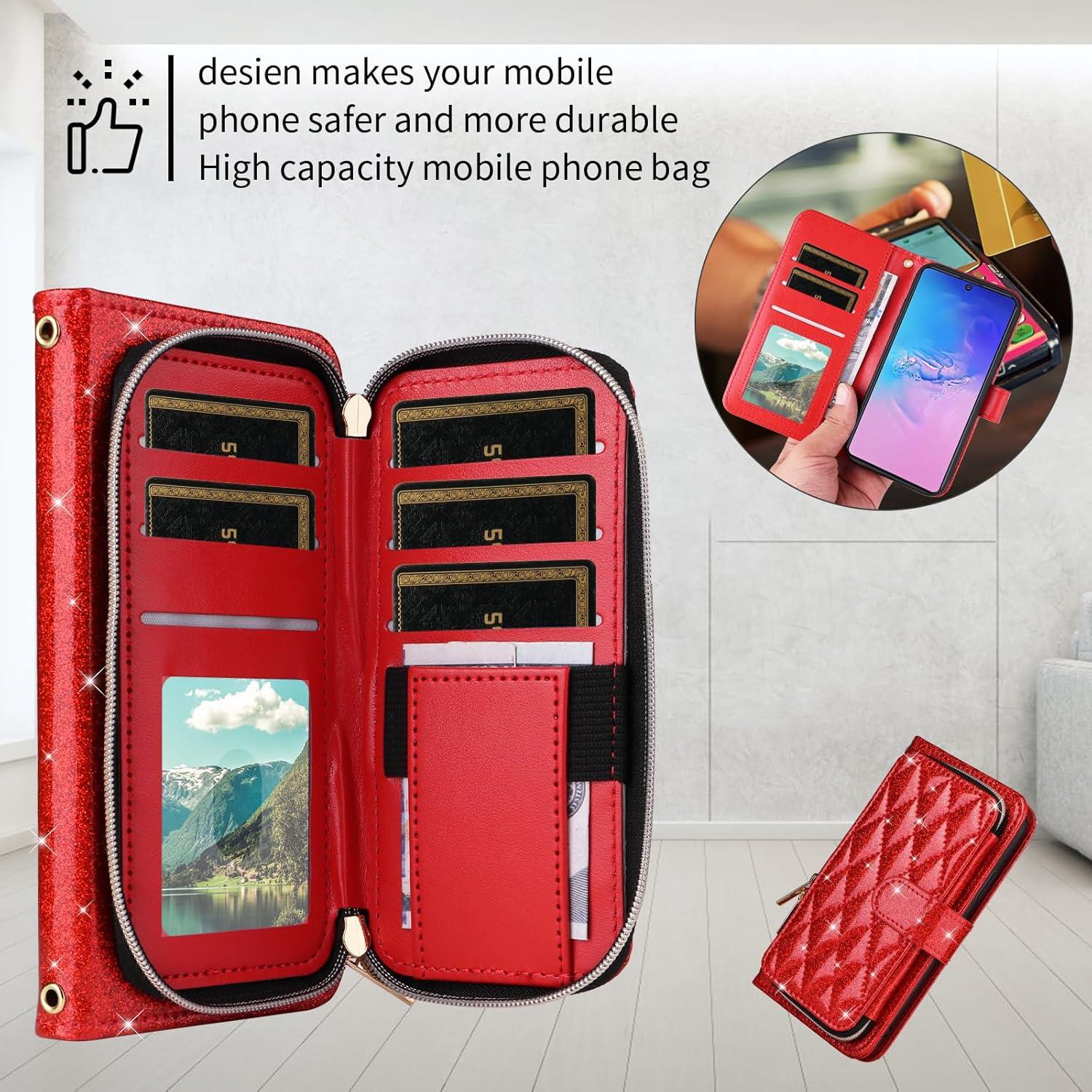 Funda billetera Furill para Samsung Galaxy S10 Lite roja