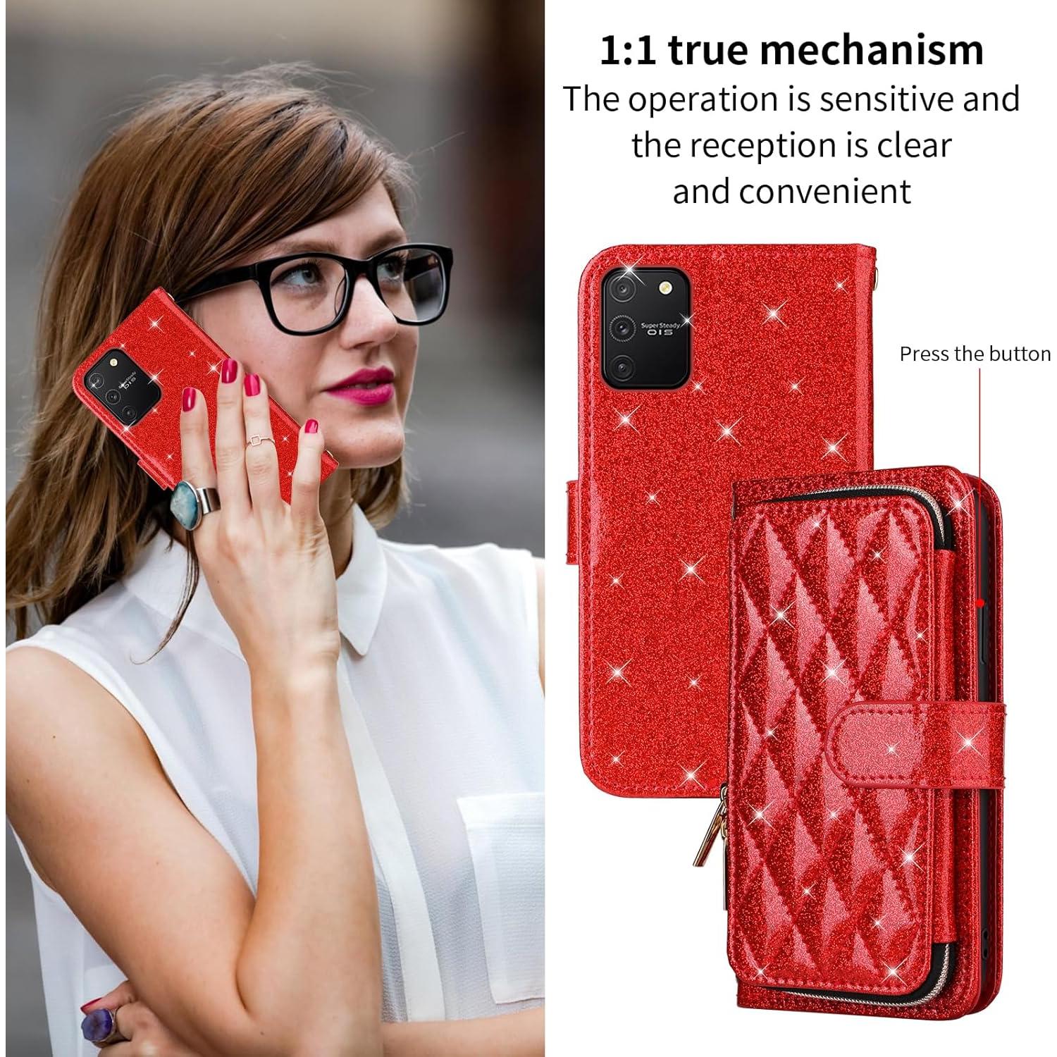 Funda billetera Furill para Samsung Galaxy S10 Lite roja