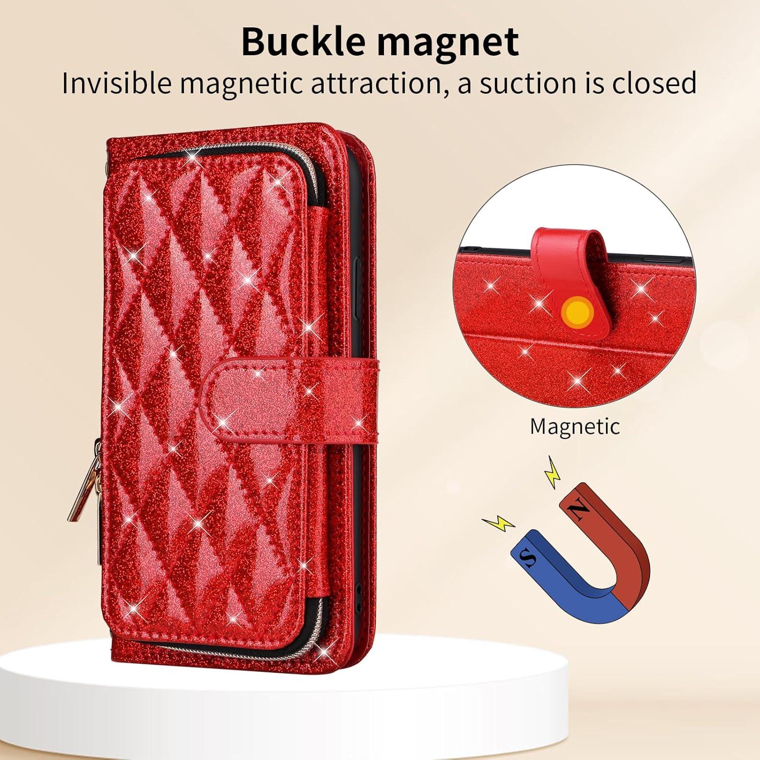 Funda billetera Furill para Samsung Galaxy S10 Lite roja