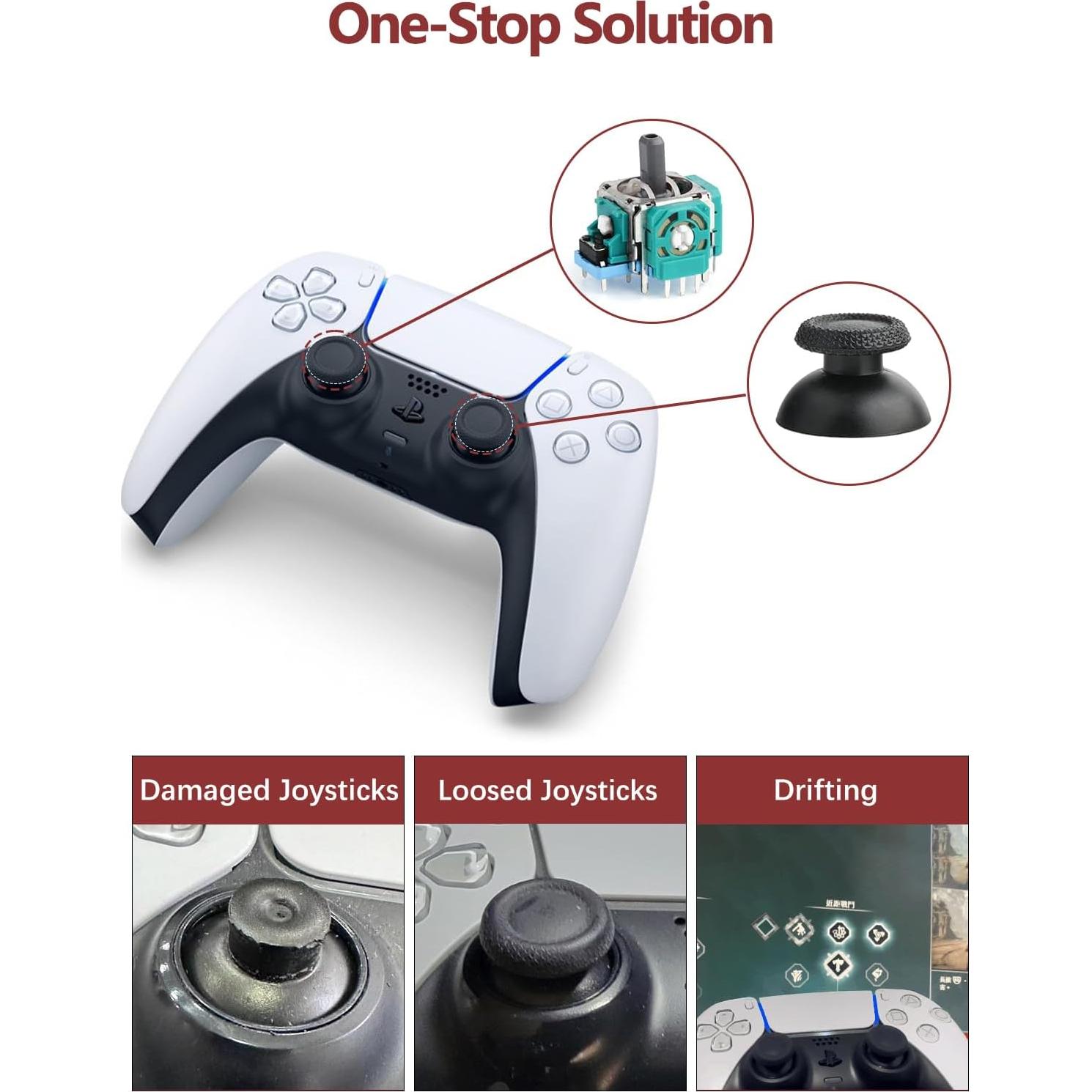 Reemplazo Joystick PS5 Gubasa 4 Piezas Verde para DualSense