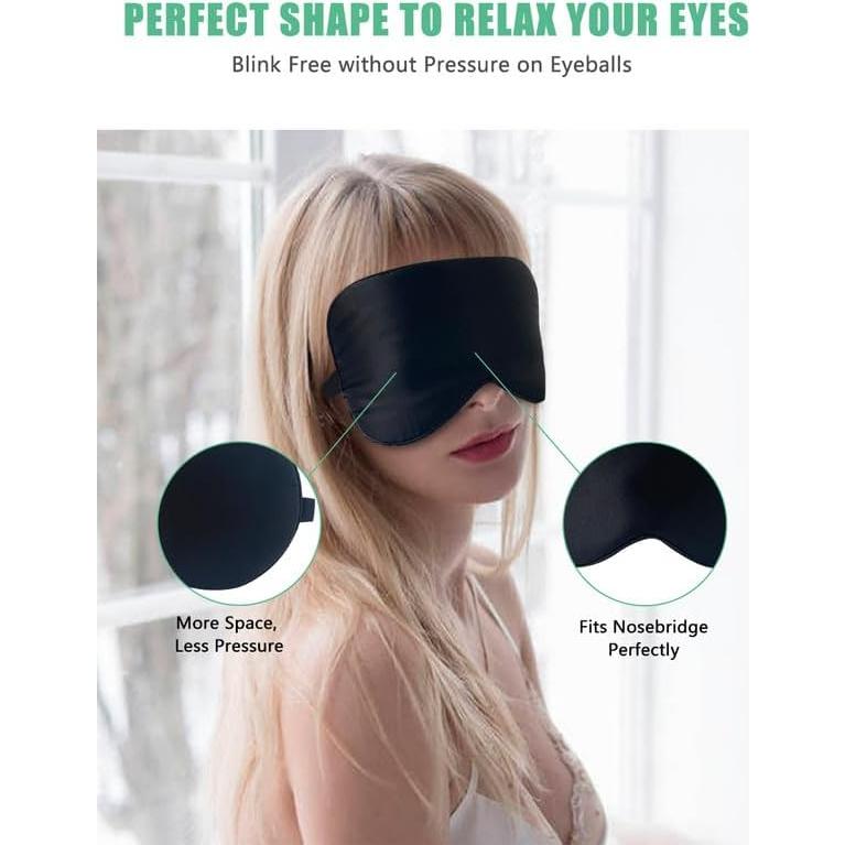 Máscara de Sueño BeeVines 100% Seda Natural 2 Unidades